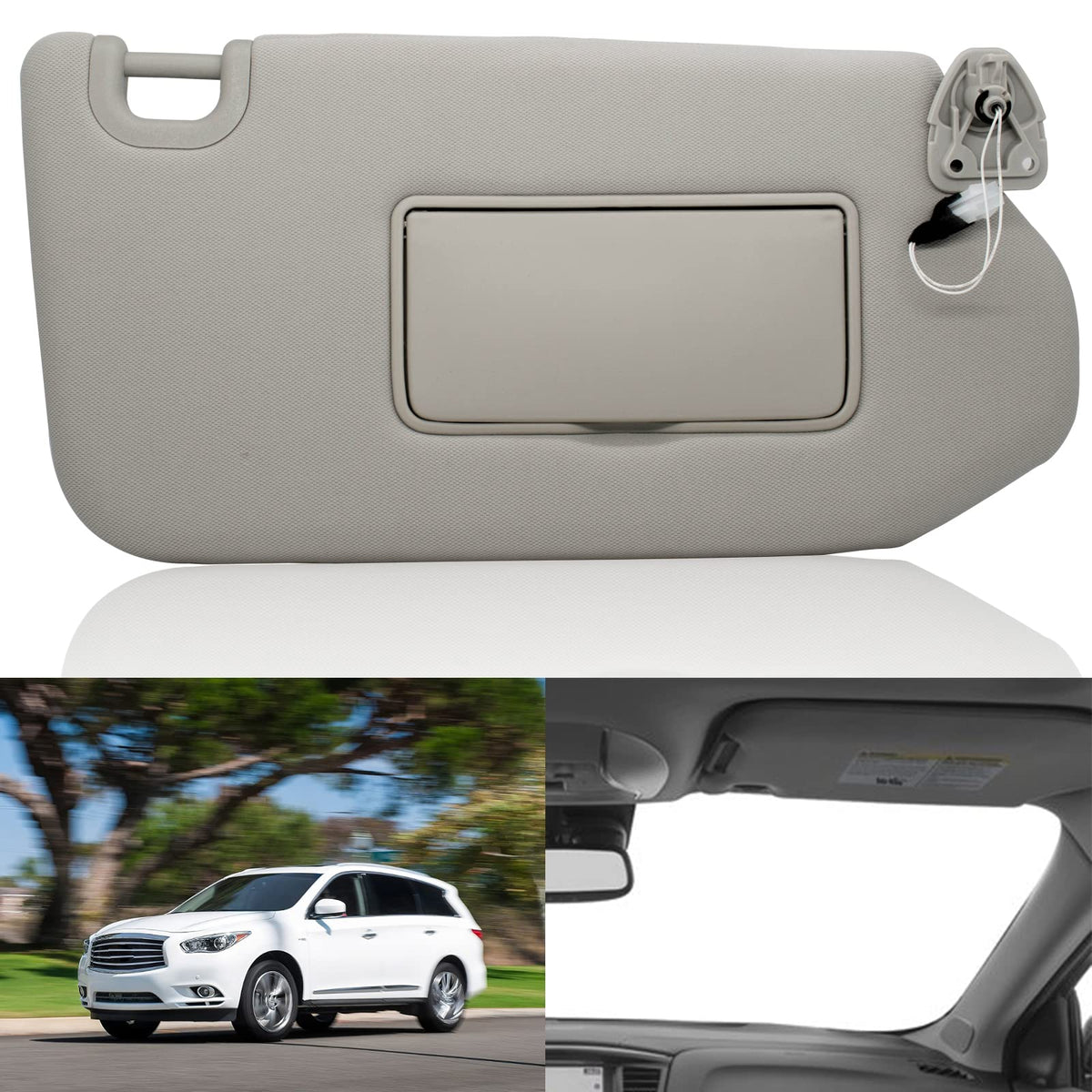Nhiles Right Passenger Sun Visor With Lamp & Mirror For 2013-2020 Nissan Pathfinder 2014-2020 Infiniti Qx60 And 2013 Infiniti Jx