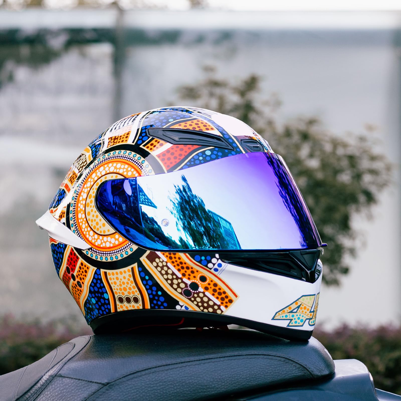 Soman K1 Helmet Visor Replacements, K1S Tinted Helmet Visor Compatible With K1 K1S K3Sv K5 K5S Uv Protection (Rainbow)