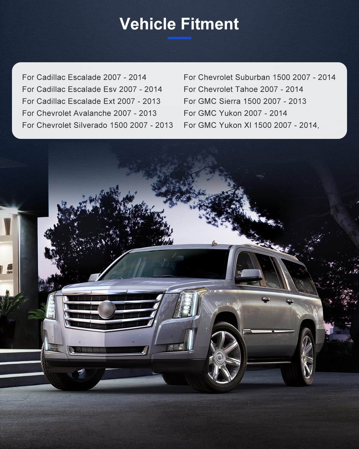 ECCPP 515096 Front Wheel Hub Bearing Assembly for Chevy Avalanche, Silverado, Suburban, Tahoe, Cadillac Escalade, GMC Yukon Sierra 1500 4X4 4WD 6 Lug Left Or Right W/ABS