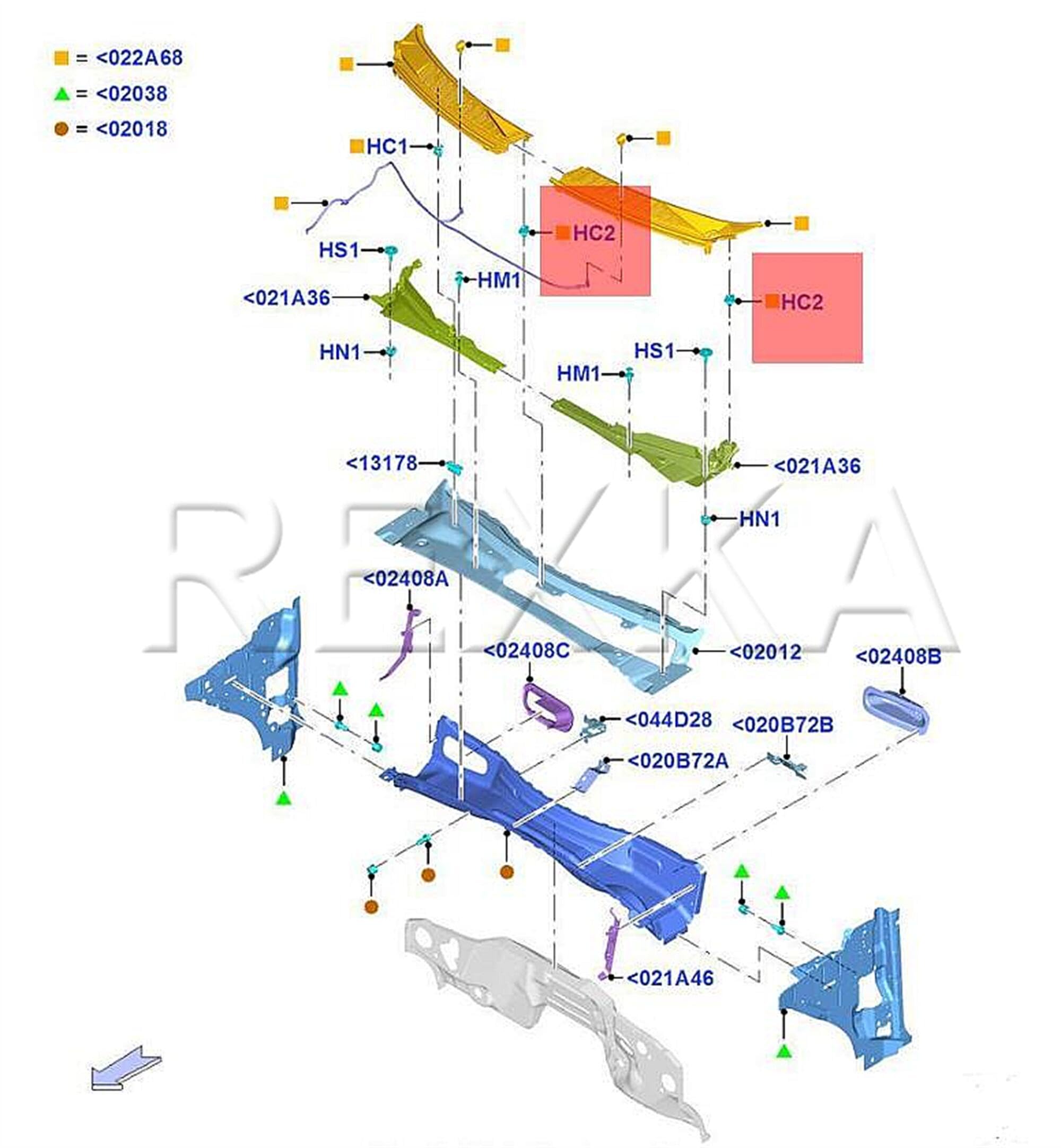 Rexka 30pcs Radiator Shroud Air Deflector Cowl Grille Retainer Clip W708771-S300 Compatible with Ford Expedition F-150 F-250 F-3