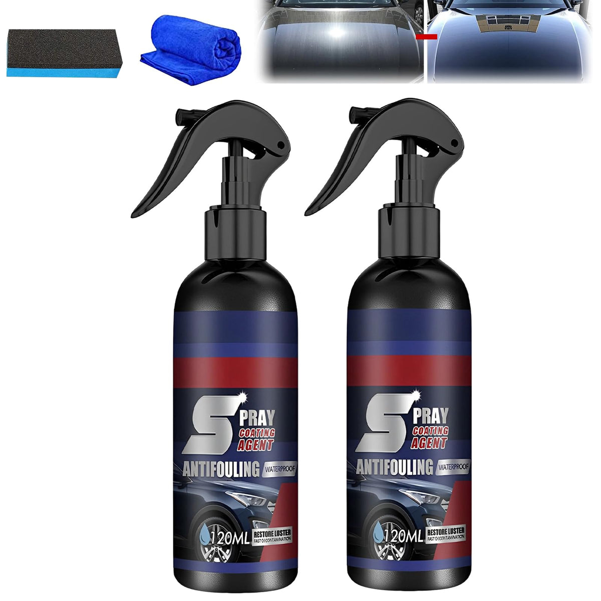 Multi-Functional Coating Renewal Agent, 3 in 1 Ceramic Car Coating Spray, High Protection Quick Cares Coatings Sprayes, C-ar Coa