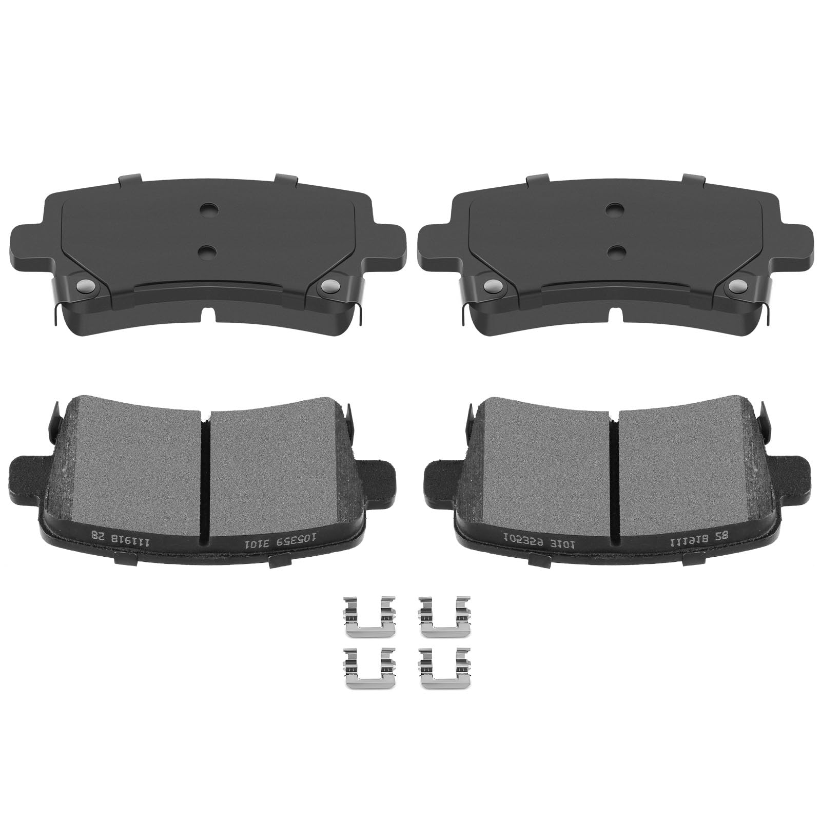 Automuto 4Pcs Rear Semi-Metallic Disc Brake Pads Set D1430 For Buick Allure Lacrosse Regal For Chevrolet Malibu Malibu Limited F