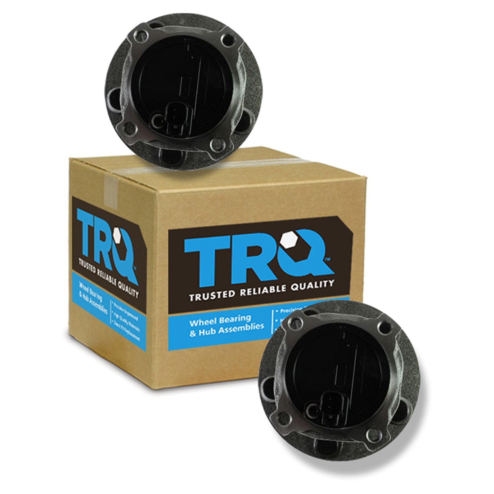 Trq Rear Wheel Hub Bearings Assembly Set Compatible With 2008-2013 Volvo C30 2006-2013 C70 2004-2011 S40 2005-2011 V50