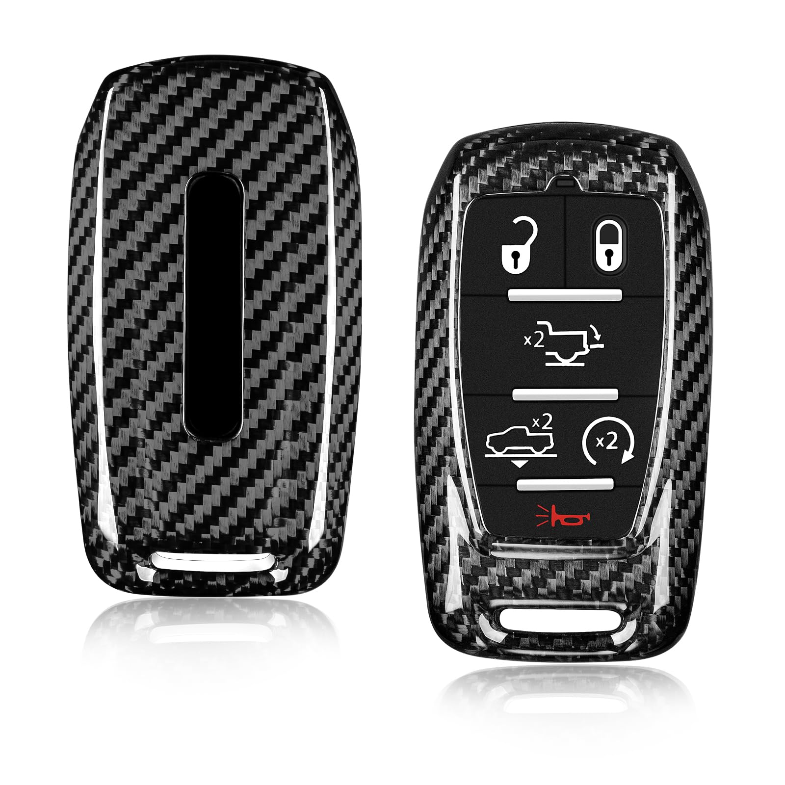 T-carbon Key Fob Cover fits for Ram,Real Glass Fiber Key Fob Protector fits for Ram 1500 2500 3500 Accessories,fits for Ram Powe