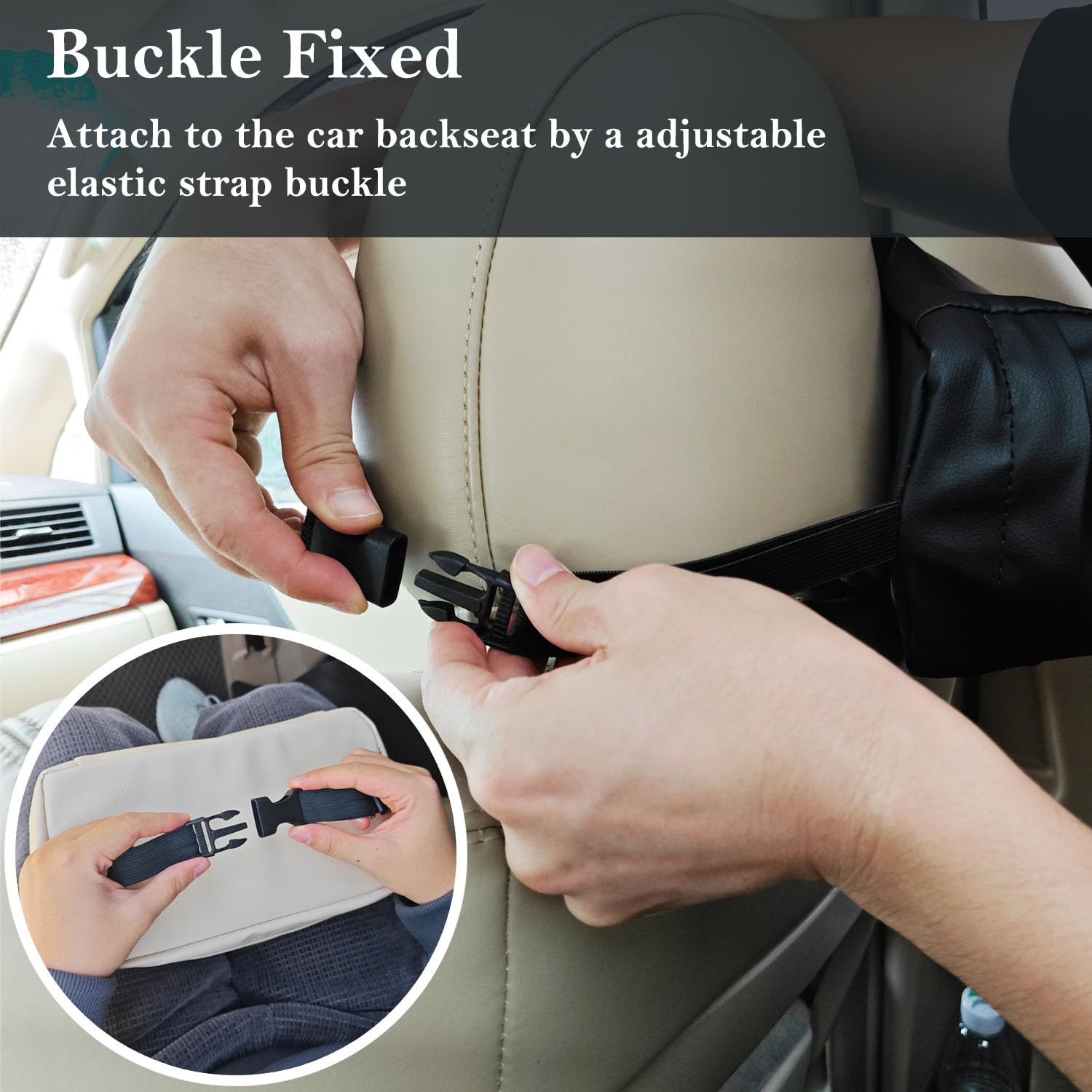 Car Tissue Holder For 120 Standard Tissue,Leather Pu Tissues Box Cover For Car Backseat,Extra Large Rectangle Napkin Holder Soft