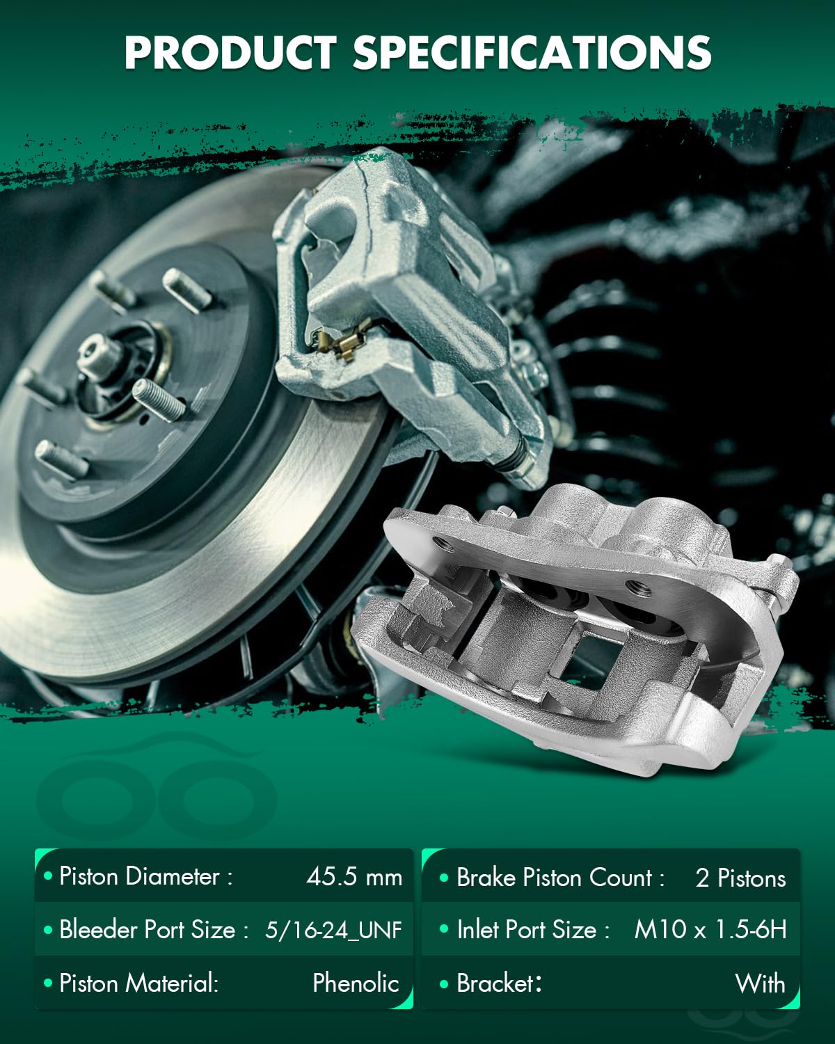 Scitoo Front Brake Calipers With Bracket 18B4938 18B4939 Compatible For Chevy Colorado 04-08 For Gmc Canyon 04-08 For Isuzu I-28