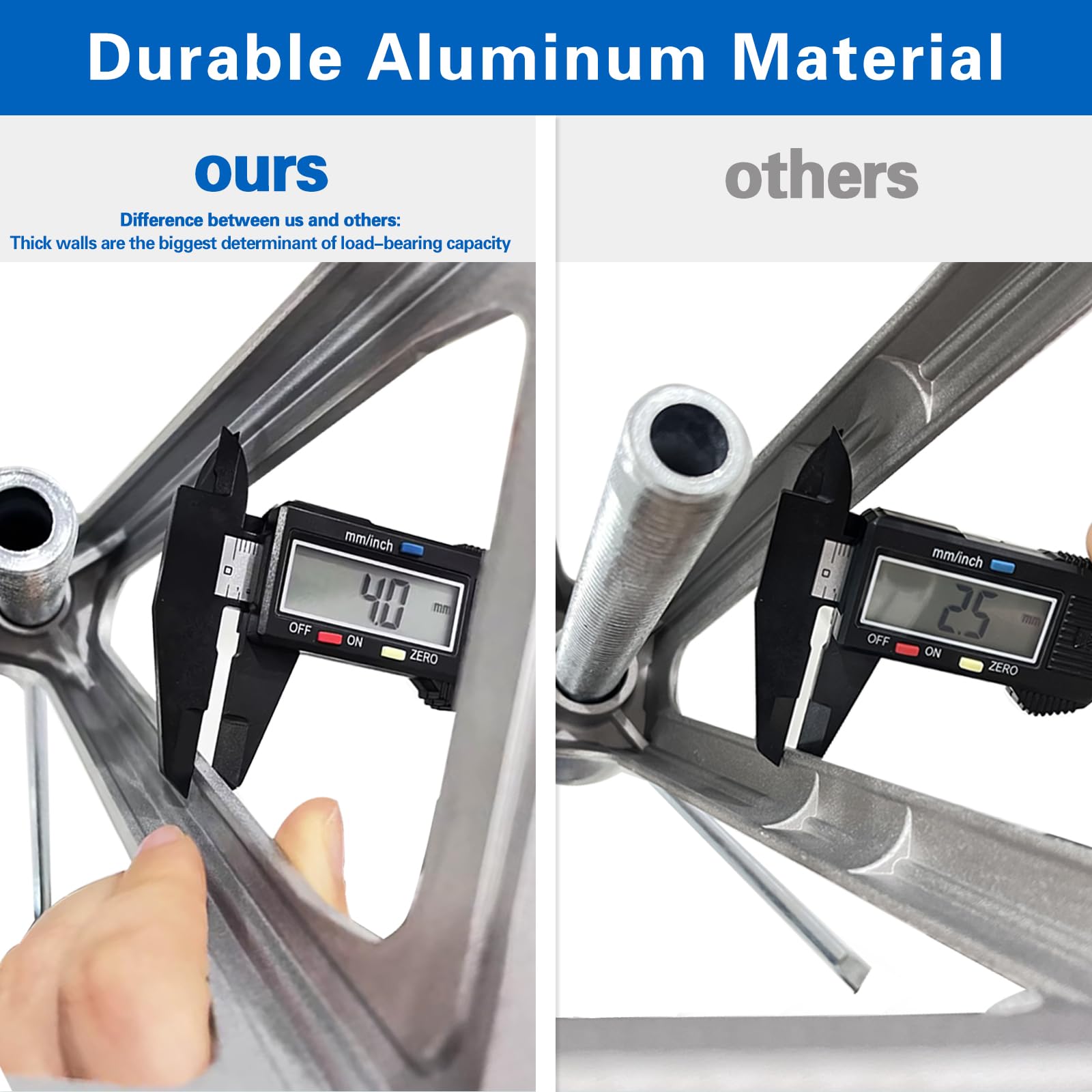 RV Stabilizer Jacks Set of 4 - Aluminum Trailer Jack Stands for Travel Trailers & RVs, Supports Up to 7500 Lbs, Adjustable from