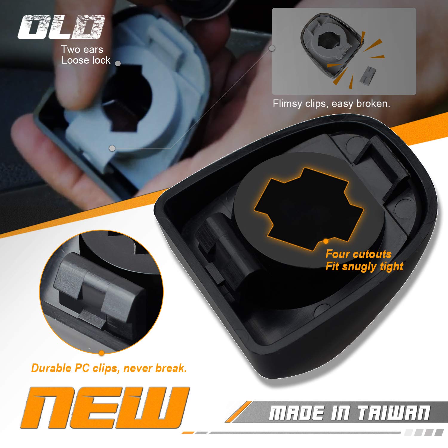 HERCOO Black License Plate Lights for Silverado, Sierra, Avalanche, Suburban, Escalade, Yukon - Pack of 2, Aftermarket Truck Clips