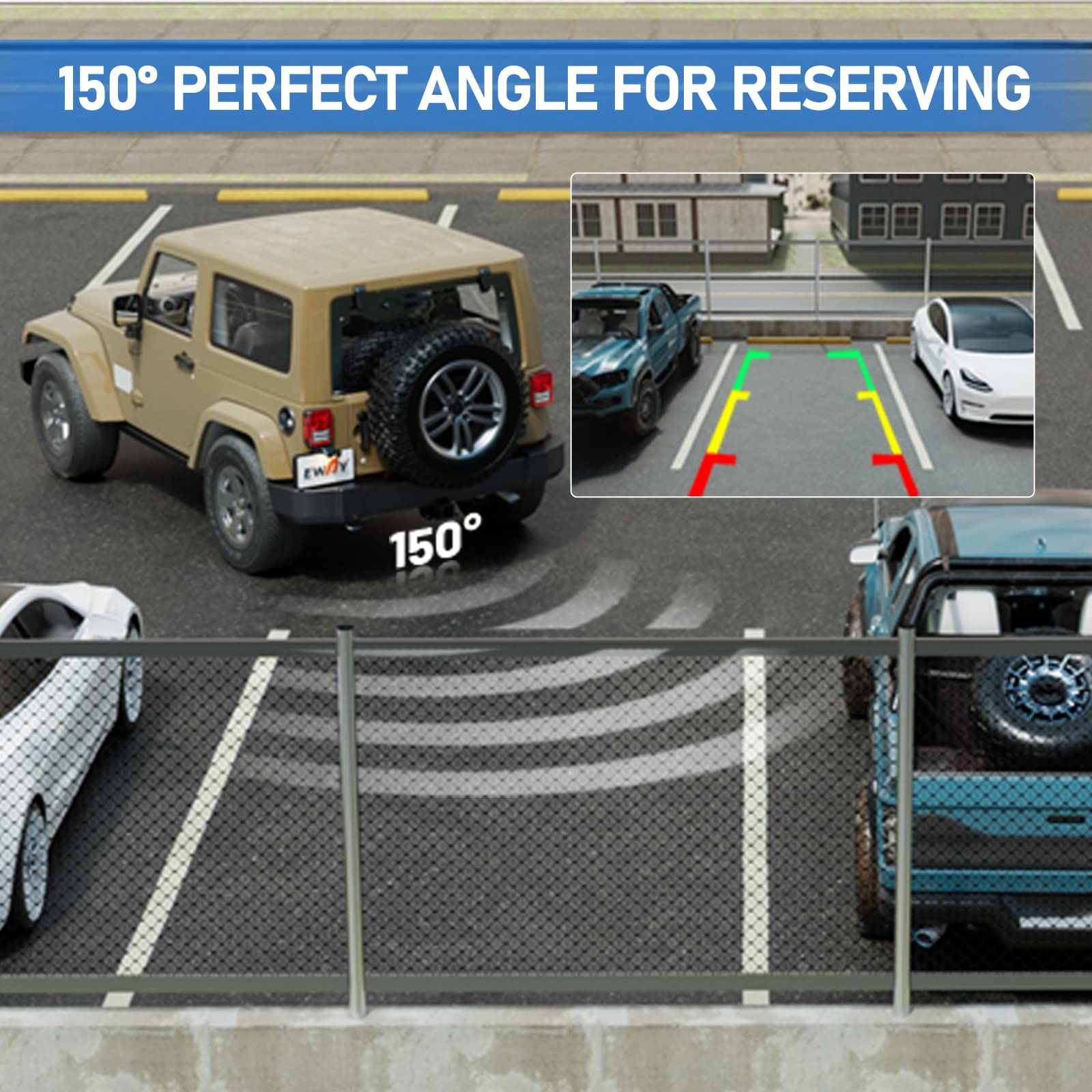 Eway Classic 2.0 Backup Reverse Rear View Camera For Jeep Wrangler Compass Commander Liberty Patriot Grand Cherokee 2007-2018 Ru