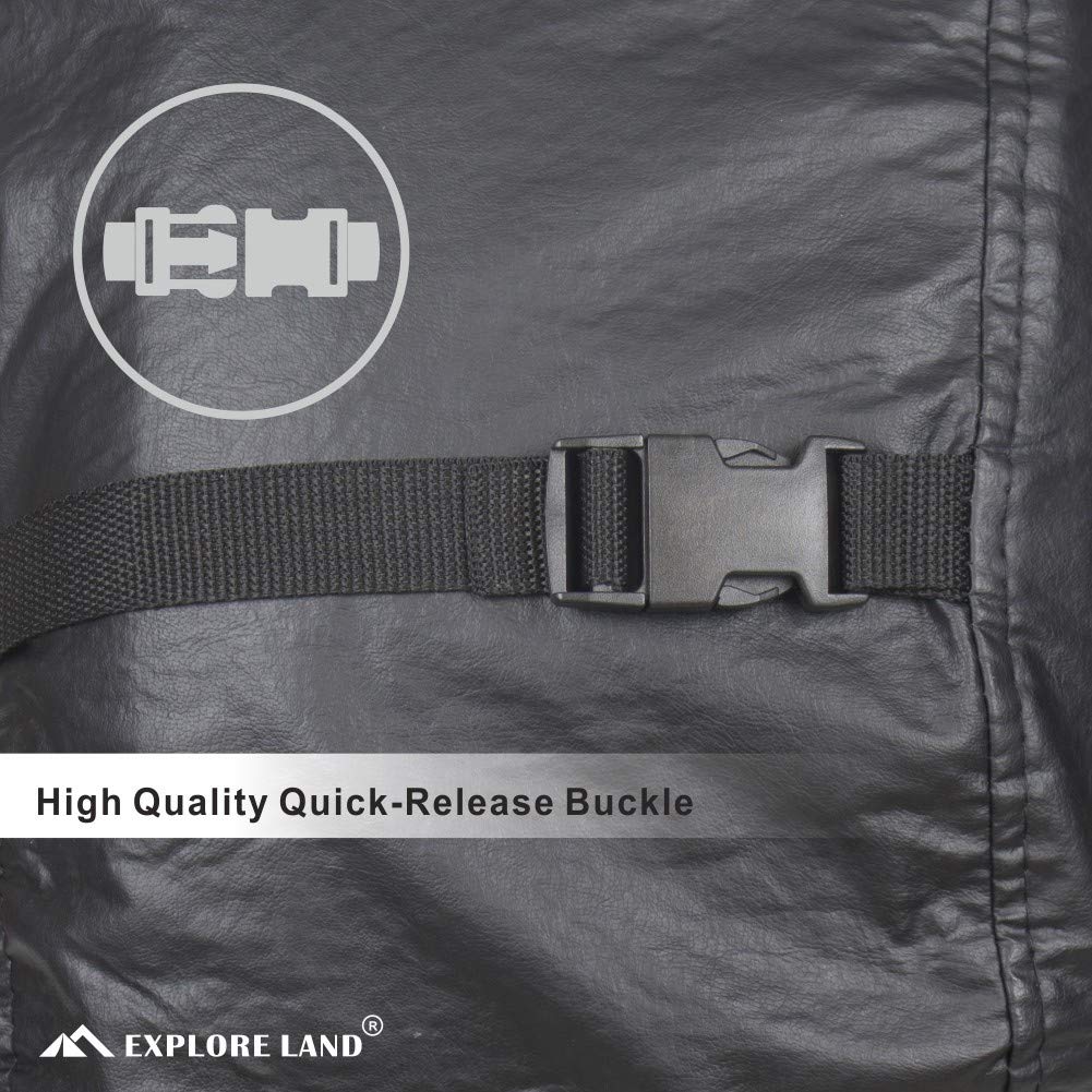 Explore Land 24-25.75 Inch Spare Tire Cover Fit Trailer, Rv, Suv, Truck, Tough Tire Wheel Soft Cover, Black (Fits Entire Wheel Size 24-25.75 Inch)