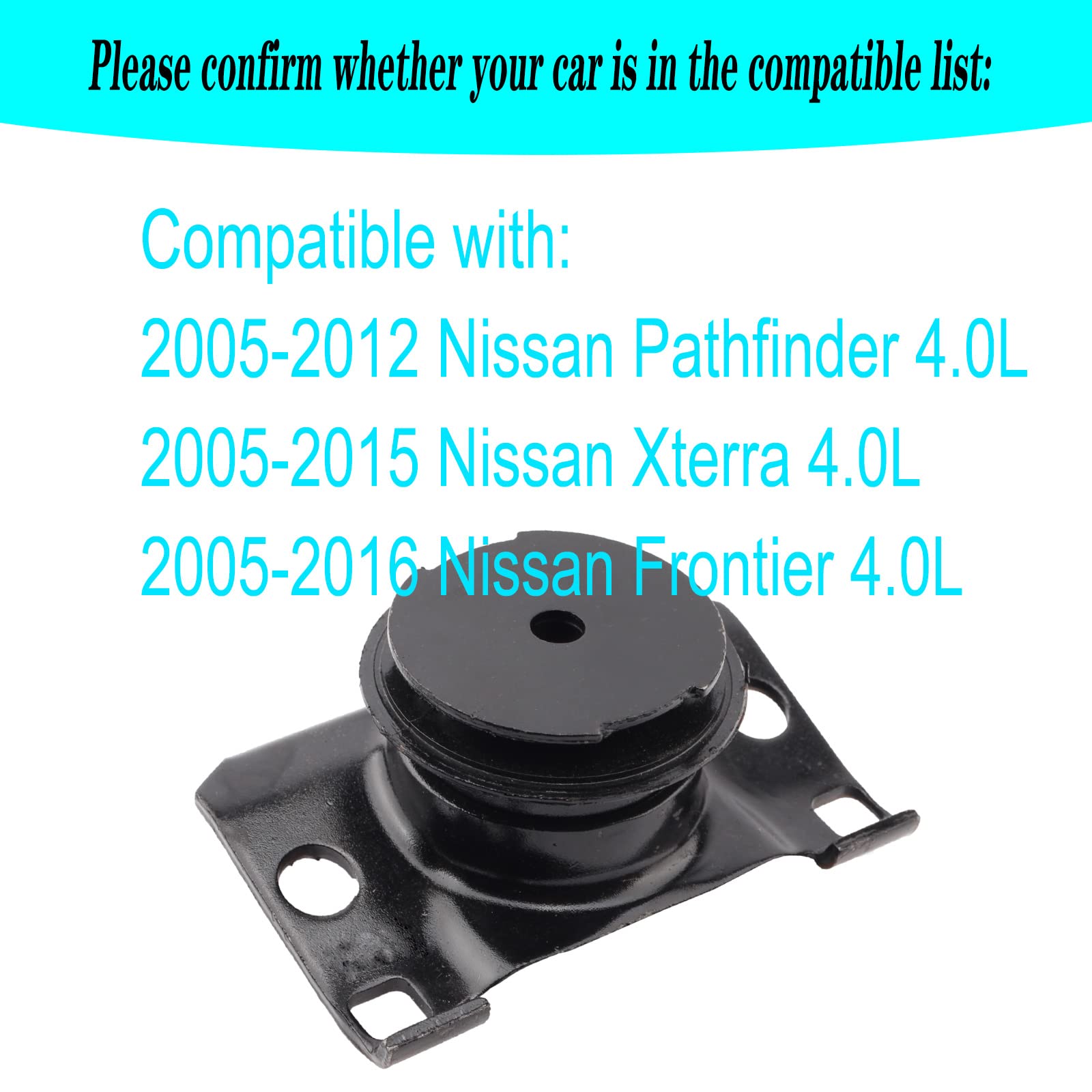 2 PCS Engine Motor Mount & Trans Mount Compatible with Nissan 2005-2012 Pathfinder 2005-2015 Xterra 2005-2016 Frontier 4.0L Repl