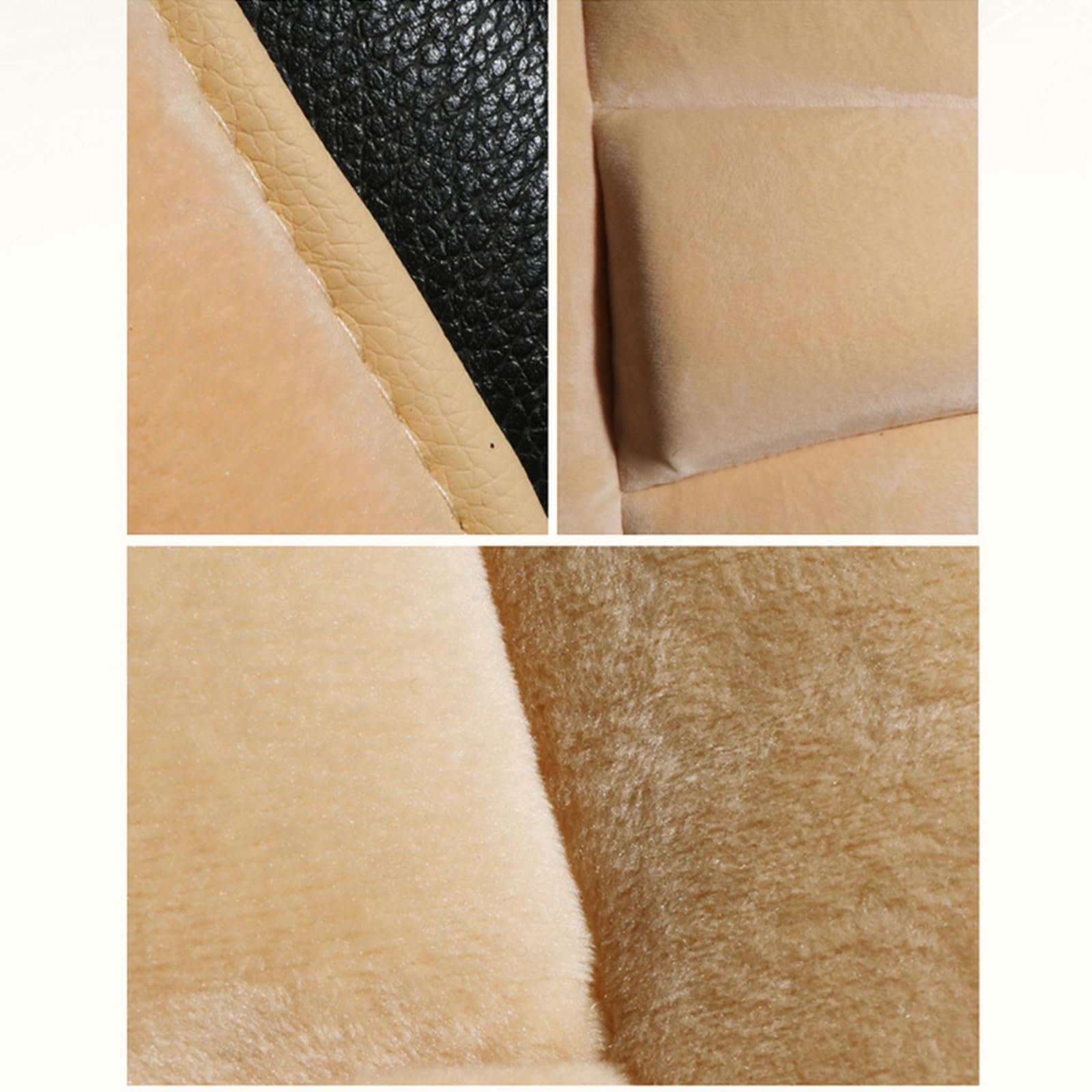 Chifengzun 2Pcs Fuzzy Car Seat Covers Front Car Seat Cushion For Mazda Cx-5 Cx5 3 6 Cx-9 Cx9 Cx-3 Speed 3 5 Cx 7 2 Tribute 9 929 Demio 121 Bt50 (Beige)