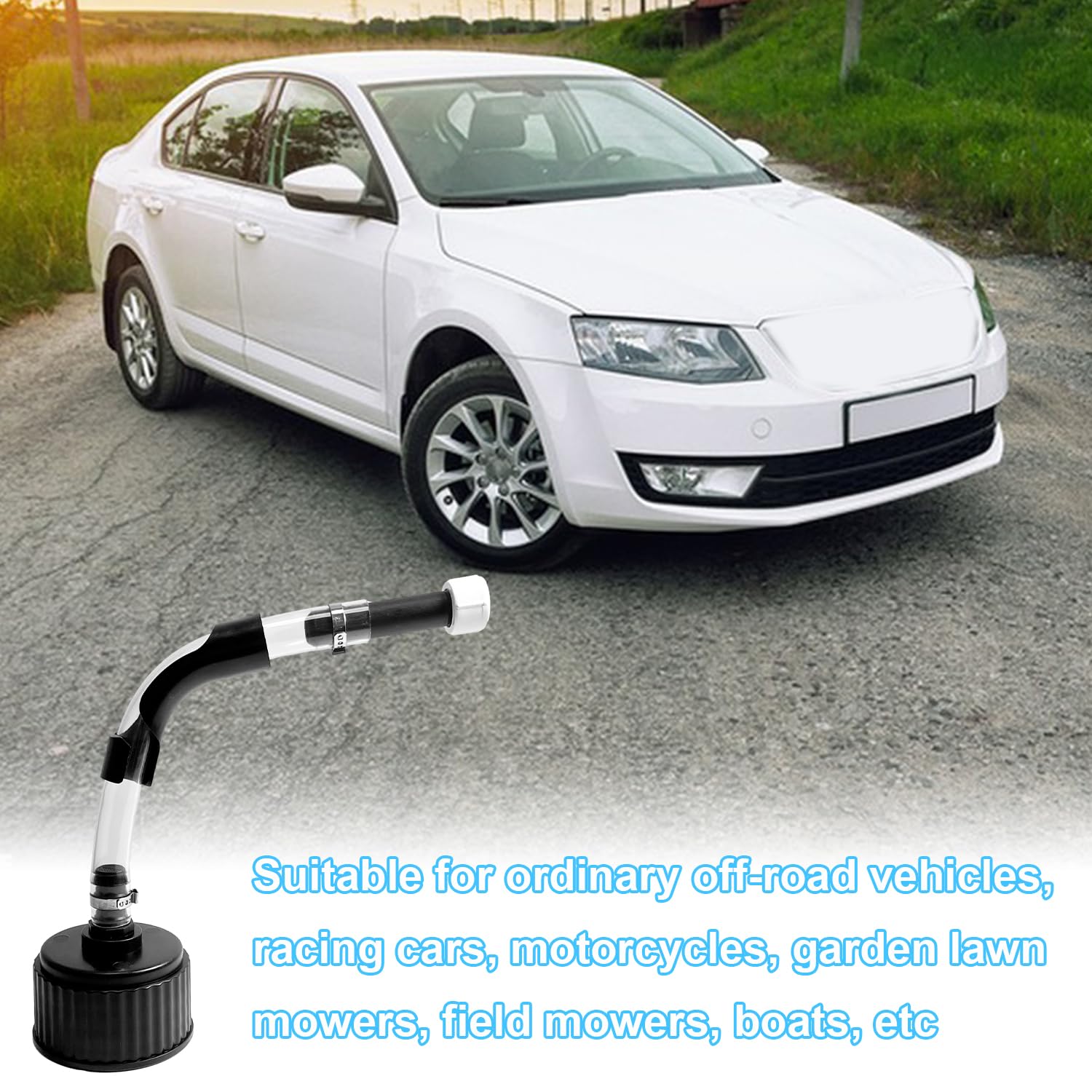 2 Set Of Racing Fuel Filler Hose Kits, 5 Gallon Neck Hose With Jug Cap Hose Bender, Racing Replacement Gas Can Cap, Jug Hose Utility