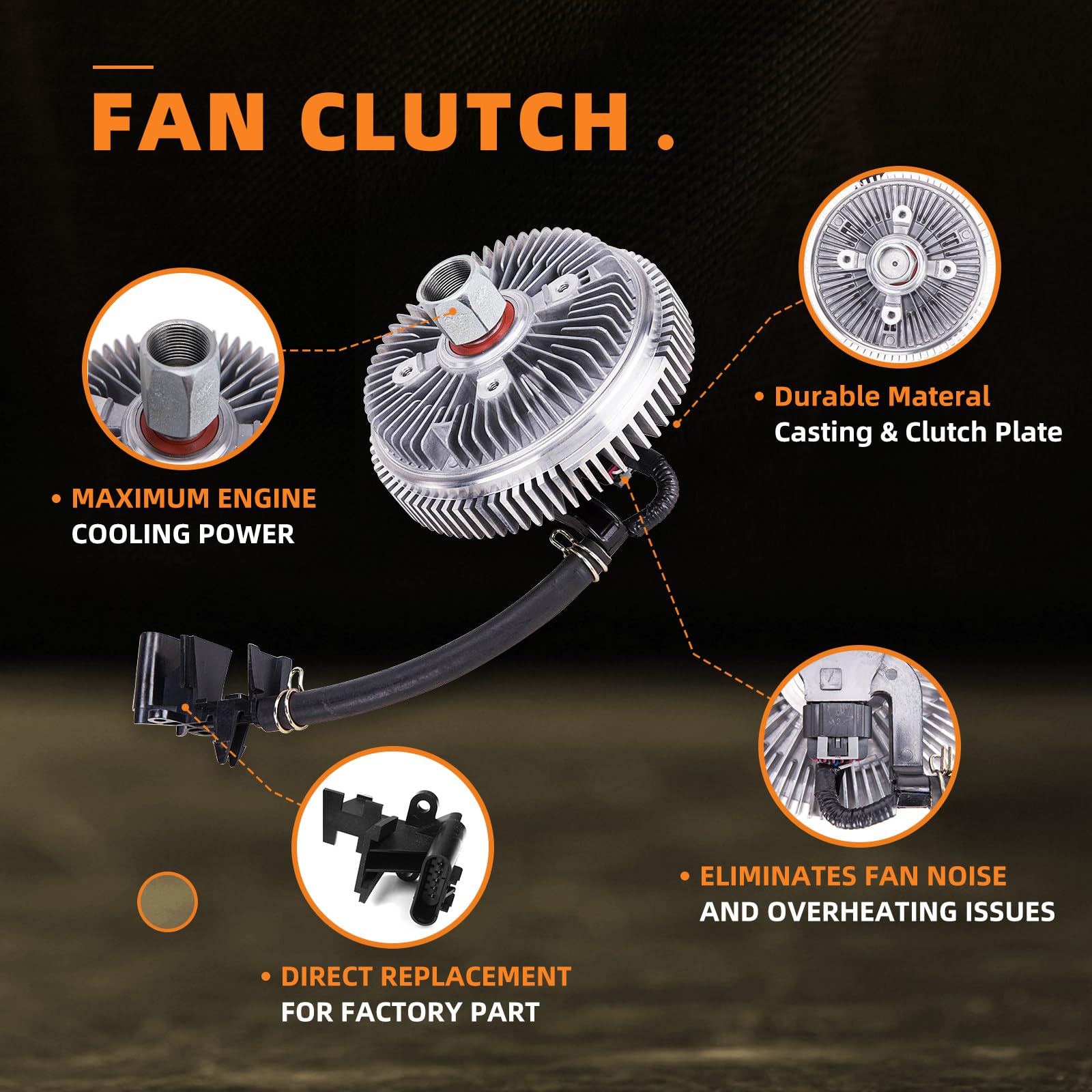 Topaz 25790869 Electronic Radiator Cooling Fan Clutch For 02 03 04 05 06 07 08 09 Chevy Trailblazer Ssr Gmc Envoy Bravada Saab 9