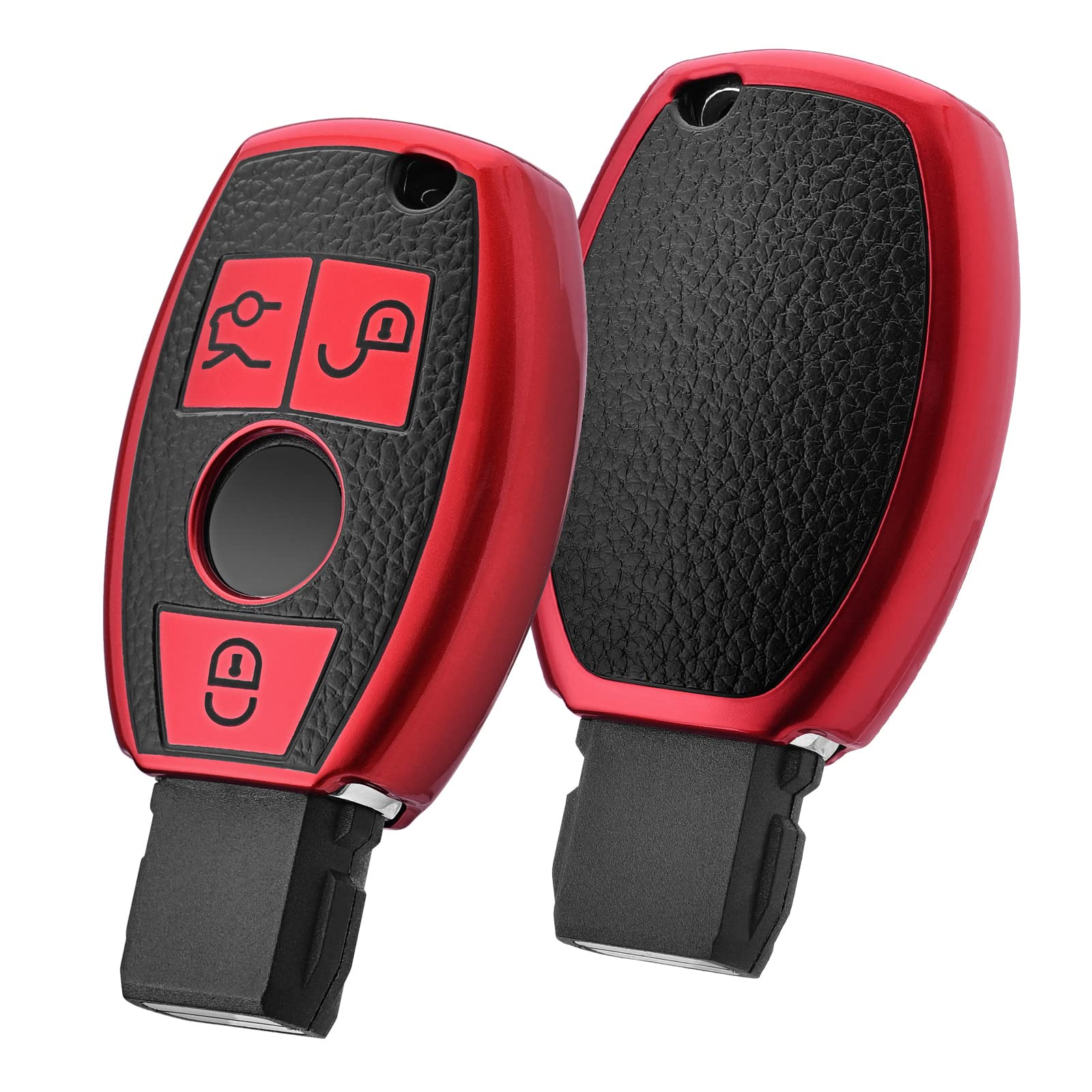 Elohei For Mercedes Benz Key Fob Cover, Premium Soft Tpu Key Case Cover Compatible With Mercedes Benz C E S M Cls Clk G Class Ke