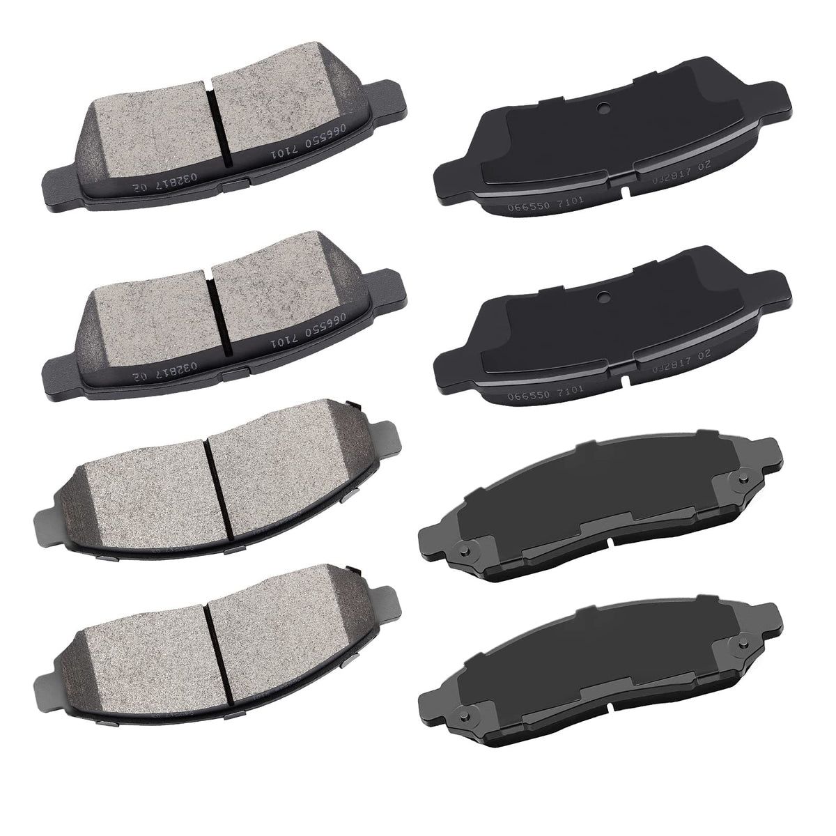 Cciyu D1094 D1100 Front Rear Ceramic Brake Pads Kits 8Pcs Fit For 2005-2018 For Nissan Frontier, 2005-2015 For Nissan Xterra, 20
