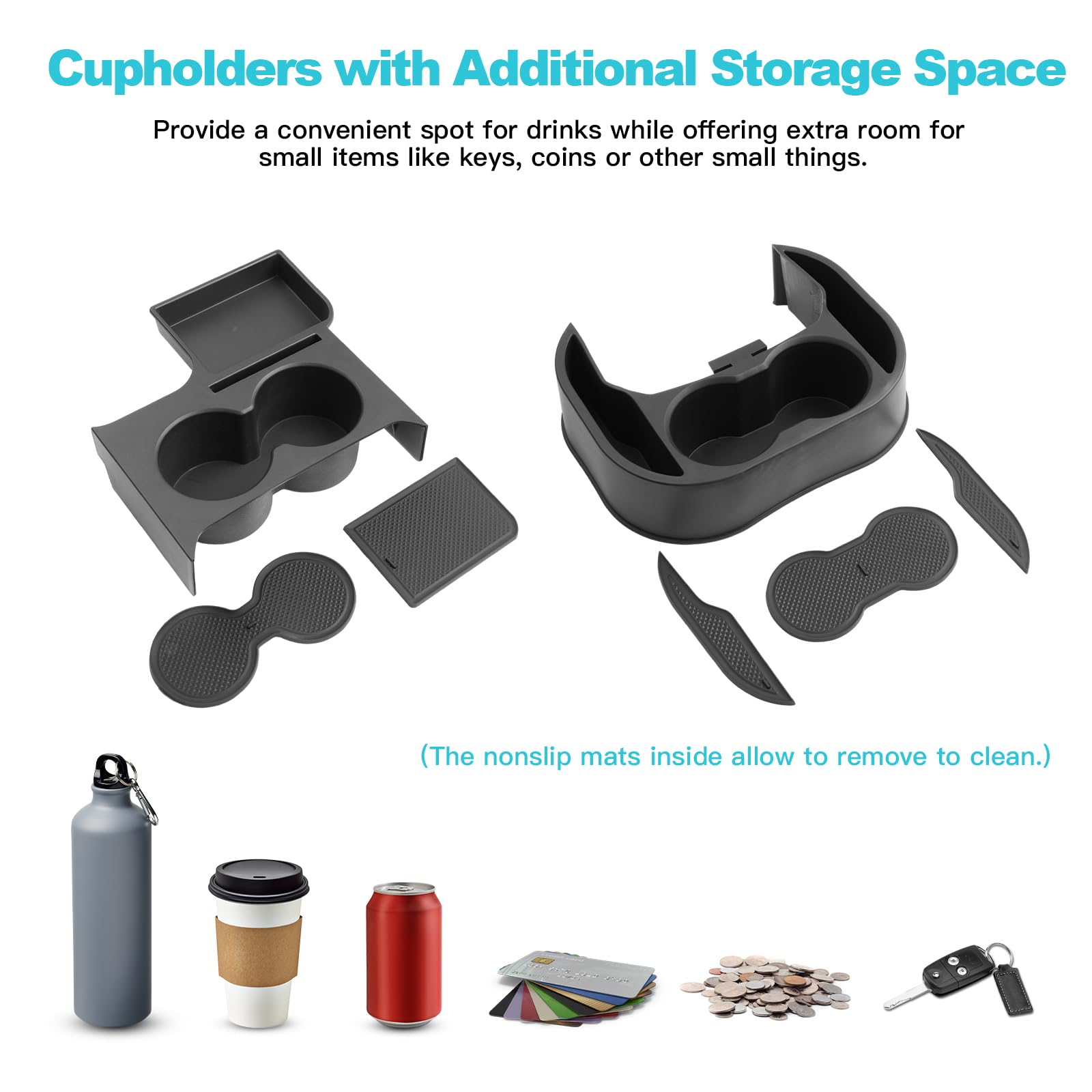 Cdefg 2022-2024 Maverick Car Cup Holder Organizer For Maverick Center Console Cupholders Expander Fit For First Row And Second R