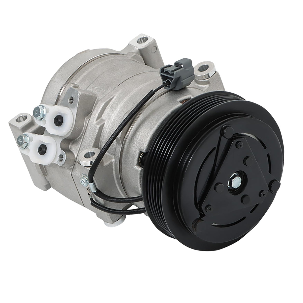 WFLNHB AC Compressor & A/C Clutch, A/C Ports 6 Grooves Replacement for Acura MDX 3.5L 2003-2006 Replacement for Honda Odyssey Pi