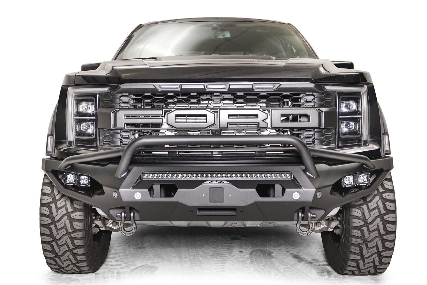 Fab Fours Matrix Raptor Front Bumper, Alloy Steel, Black, Model FR21-X5352-1