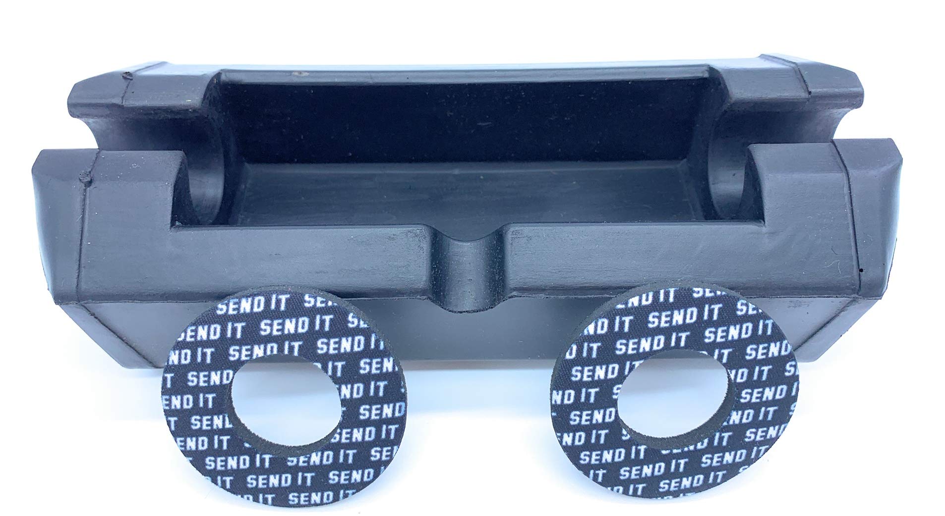 Dubbs Hardware SEND IT Bar Pad with FREE DONUTS Handlebar - BLACK, SQUARE for Dirtbike/ATV Crossbar