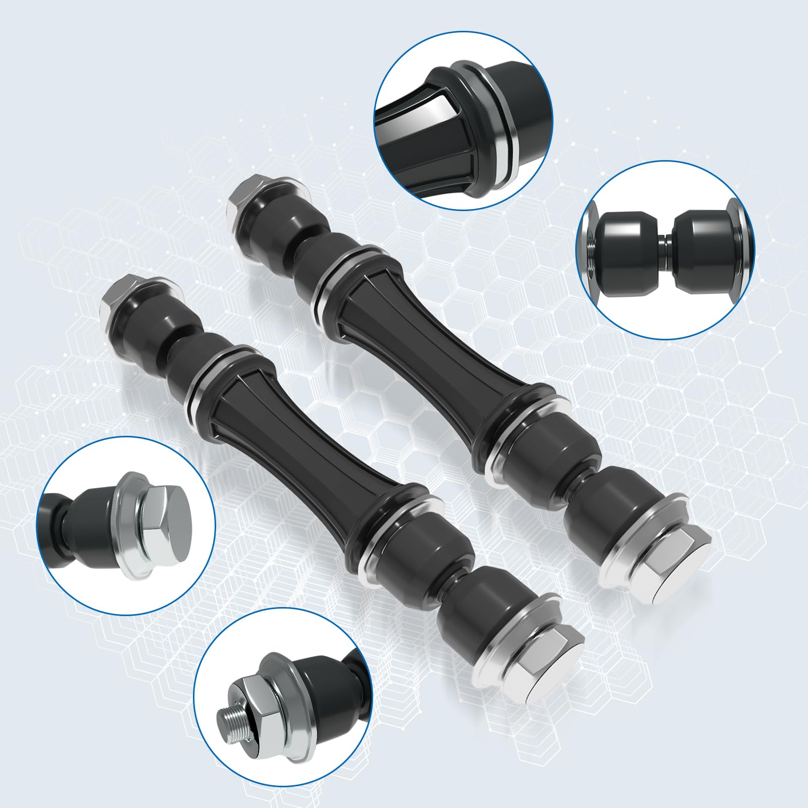 K700432 Sway Bar Links Fit For Escalade,Escalade Esv,Escalade Ext;Avalanche,Silverado 1500,Suburban,Suburban 1500,Tahoe; Sierra,Yukon,Yukon Xl,Yukon Xl 1500 2007-2016 Front Stabilizer End Link