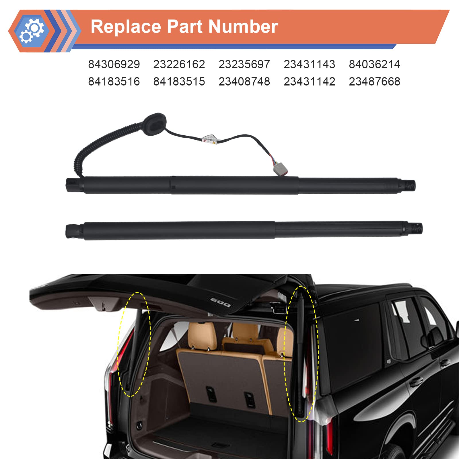 Rear Tailgate Power Lift Support Shock Strut Compatible with Chevy GMC Cadillac Vehicle 2015-2020 Suburban Tahoe Yukon, 2015-201