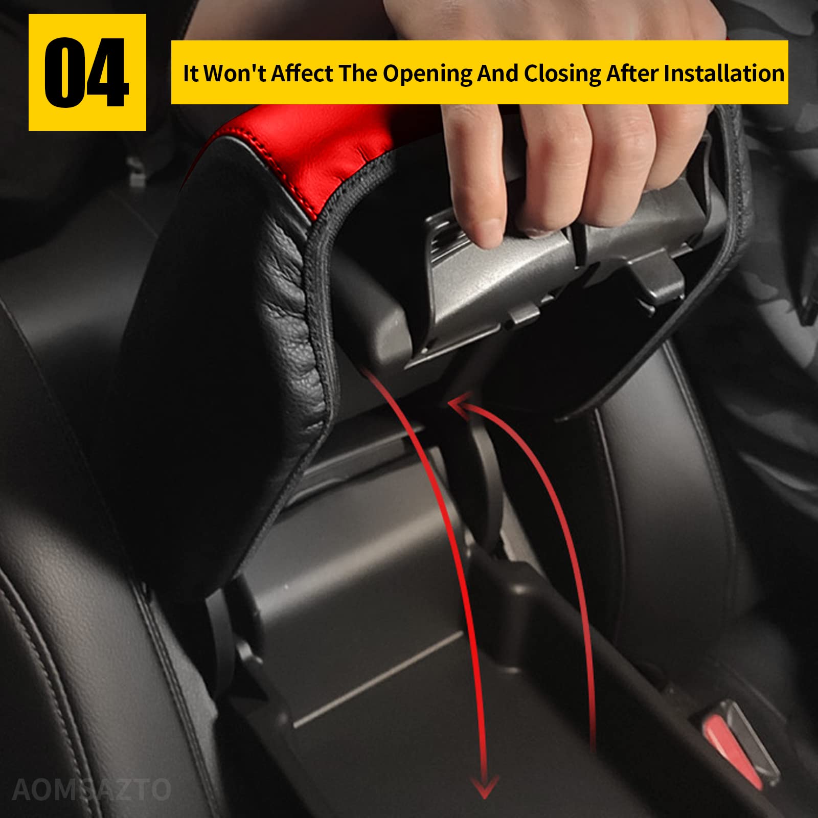 Aomsazto Red Armrest Cover For 2022-2017 Crv Honda Console Protector Pad For Cr V