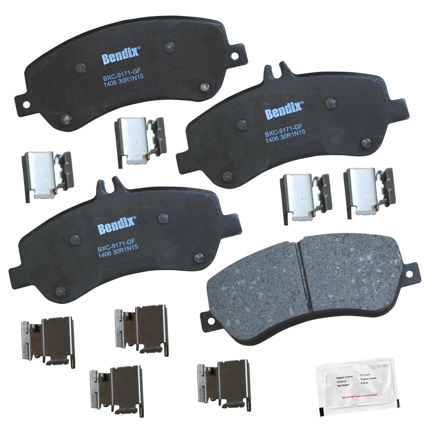 Bendix Priority1 Cfc1406 Ceramic Front Brake Pads For Mercedes-Benz Glk250 2015-2013, Glk280 2009, Glk300 2015-2010, Glk350 2015