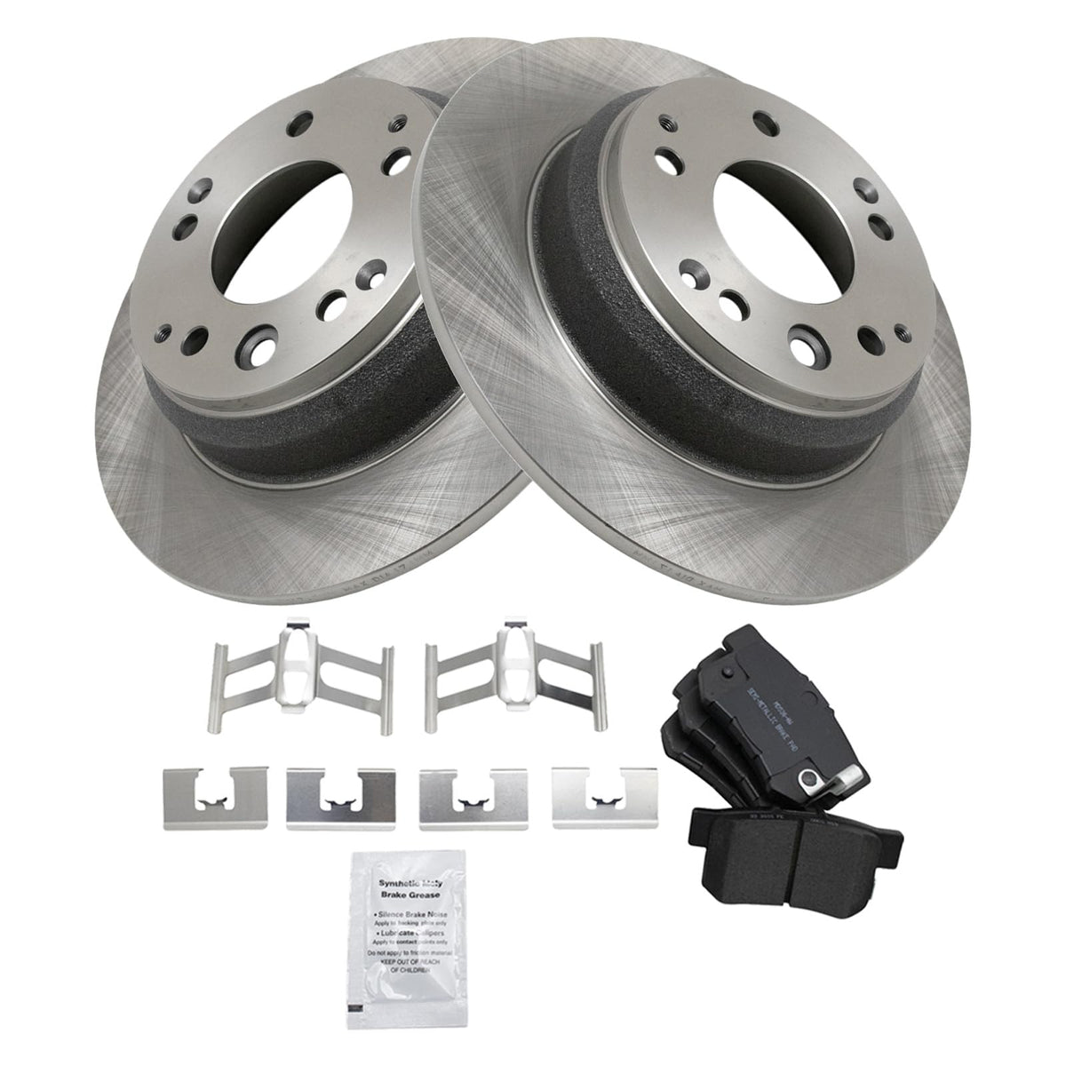 Trq Rear Brake Pad & Rotor Kit Brake Pads Brake Rotor Semi-Metallic Compatible With 1991-1995 Acura Legend 1996-1998 Rl 1995-199