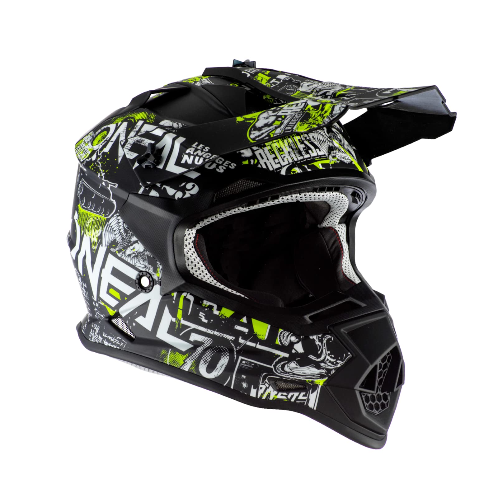 Oneal 2021 Youth 2 Series Helmet - Attack Black/Neon Yellow - Youth Large
