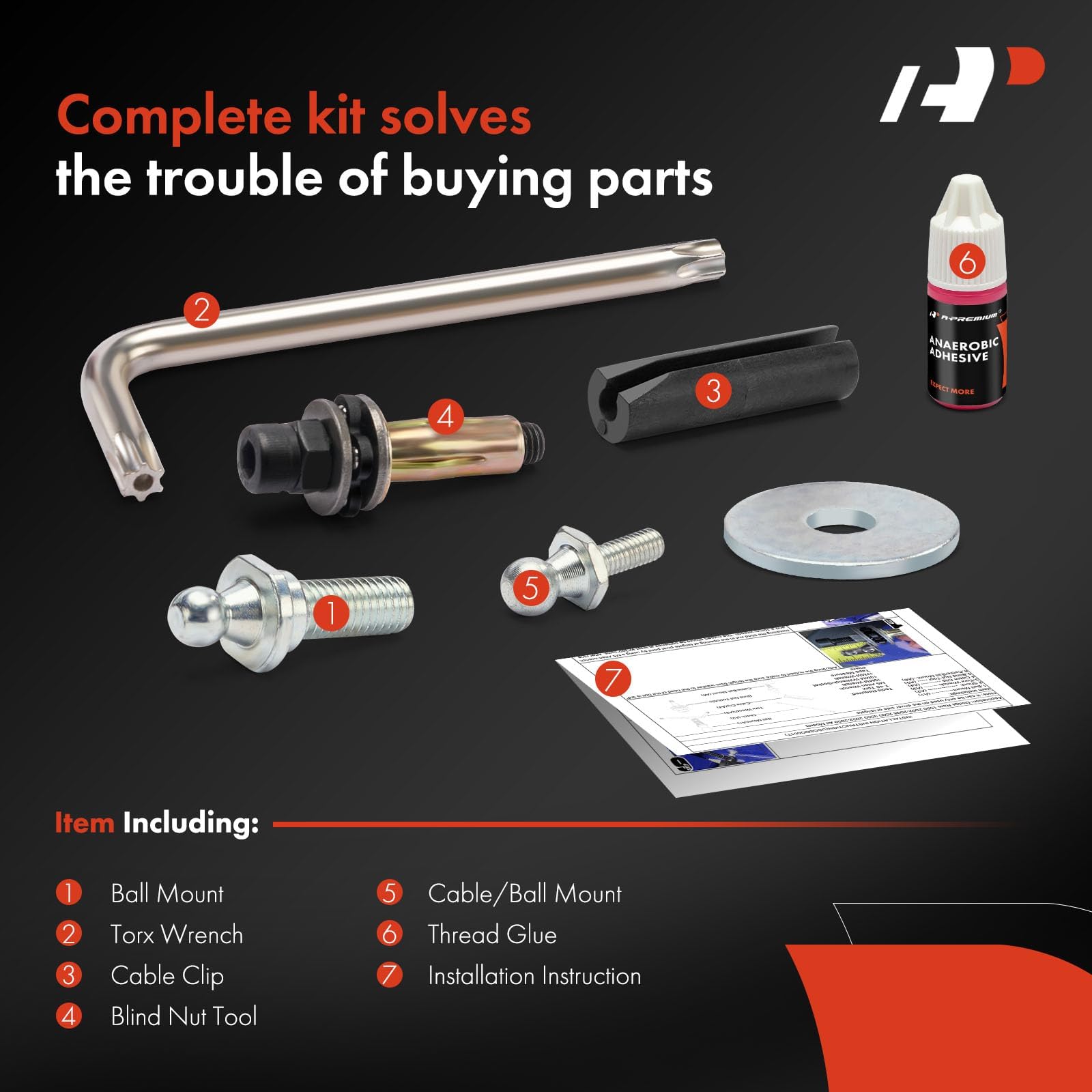 A-Premium Tailgate Assist Shock Strut Replacement For Dodge Trucks Ram 1500 Ram 2500 Ram 3500 2002-2009