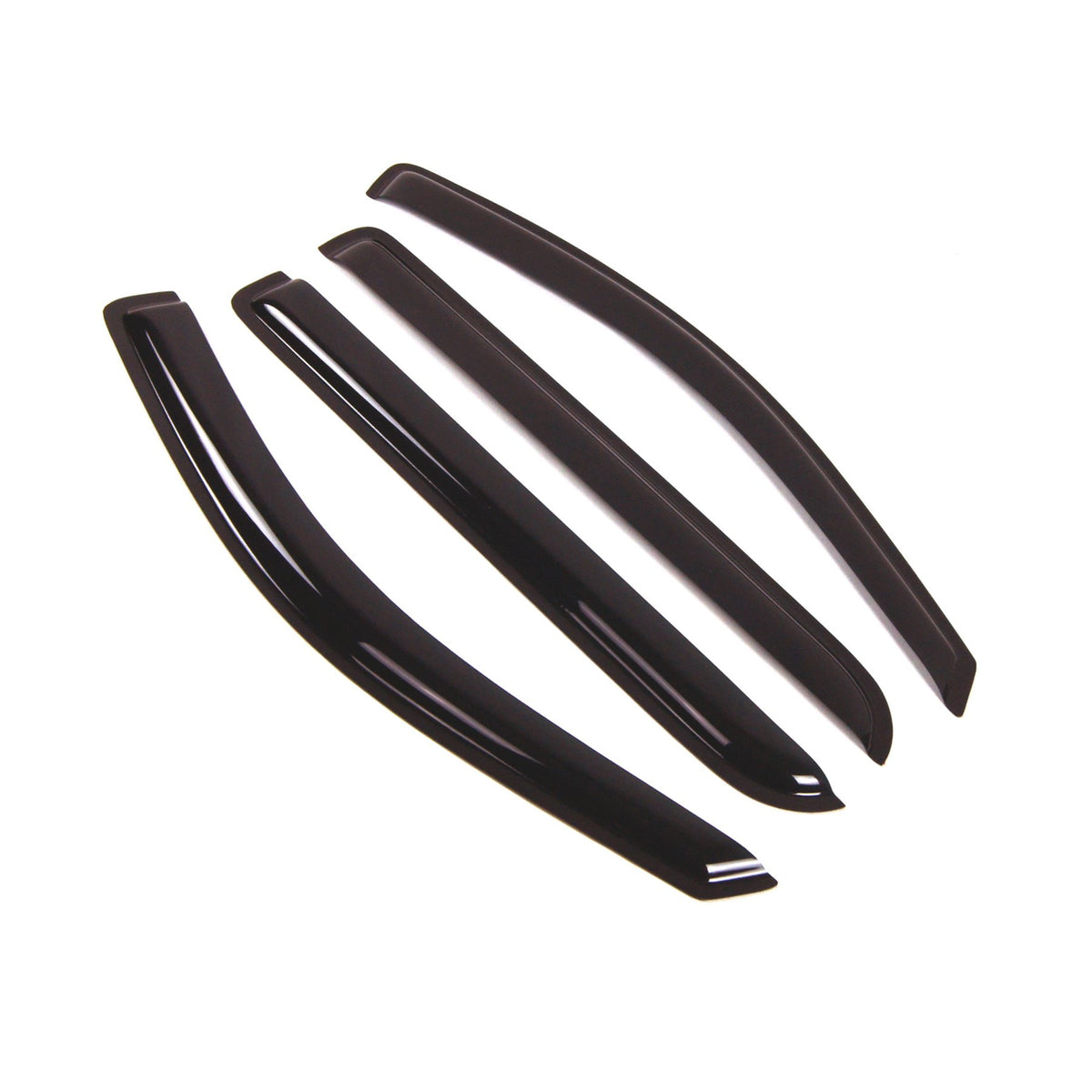 Tuningpros Outside Mount Window Vent Visors Rain Guards Compatible With Ford F-150 Supercrew 2004-2008 | Side Window Wind Deflec