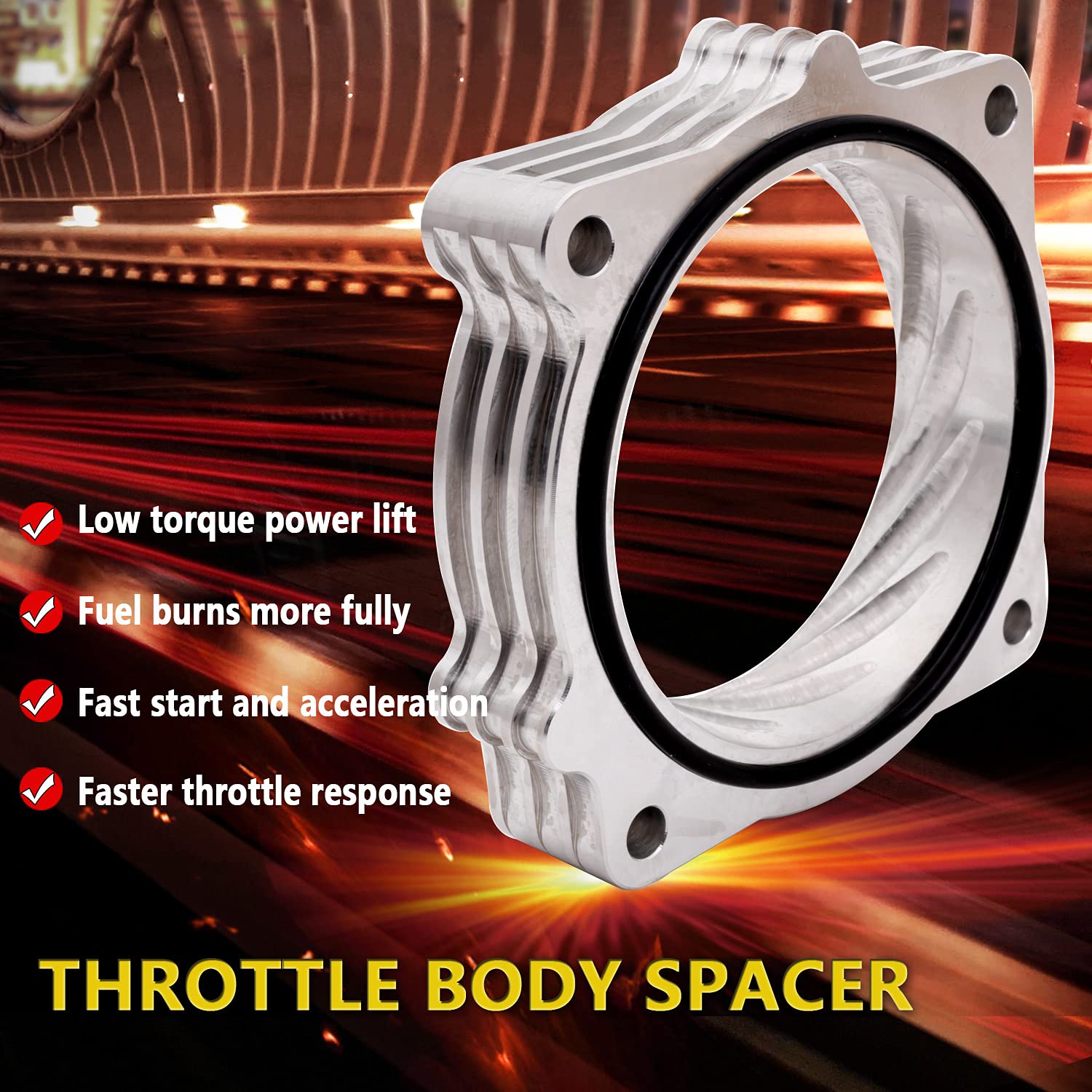Rjsphh Throttle Body Spacer For 2009-2018 Dodge Ram 1500 2500 3500 5.7L V8