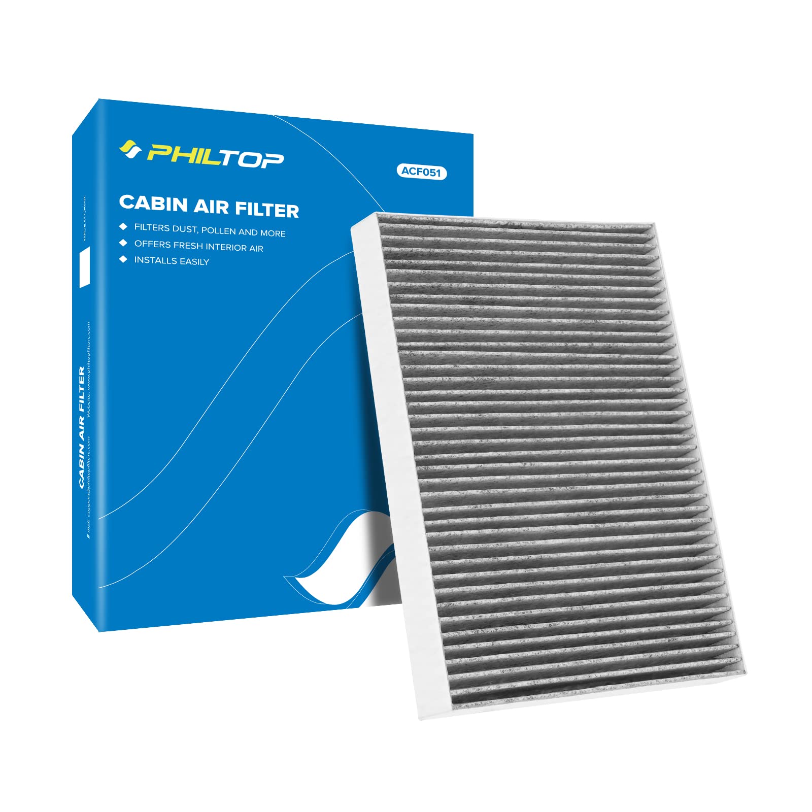 Philtop Cabin Air Filter, Replacement For Challenger 2008-2010, Charger 2006-2010,Magnum 2005-2008, Premium Acf051(Cf10364) Cabi