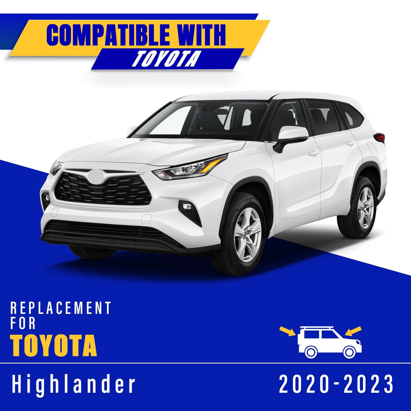 3 Wipers Replacement For 2020-2022 Toyota Highlander, Windshield Wiper Blades Original Equipment Replacement - 26''/18''/10'' (S