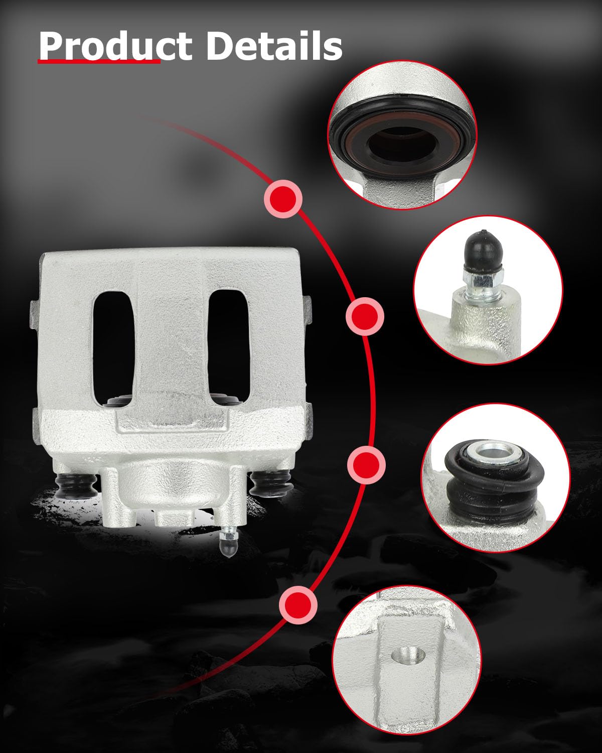 cciyu 184340 184339 Front Left & Right Brake Calipers Without Bracket For Jeep For Cherokee/For Comanche/For Grand Cherokee/For