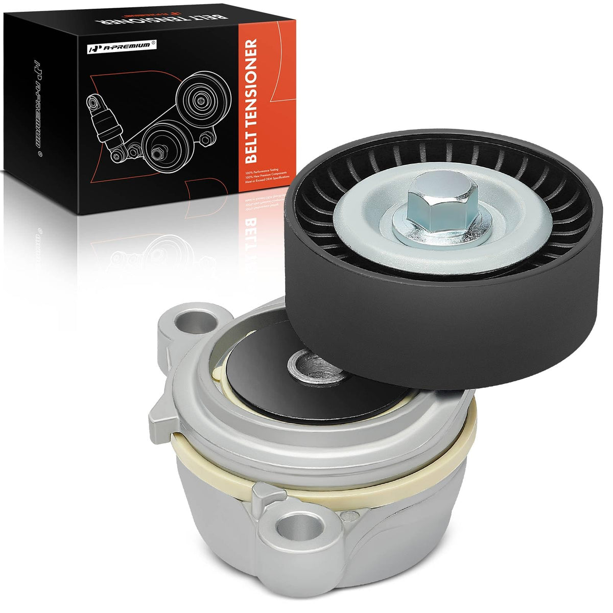 A-Premium Belt Tensioner Assembly with Pulley Compatible with Ford Expedition 2015-2017, F-150, Mustang 2011-2017, Transit-150, 