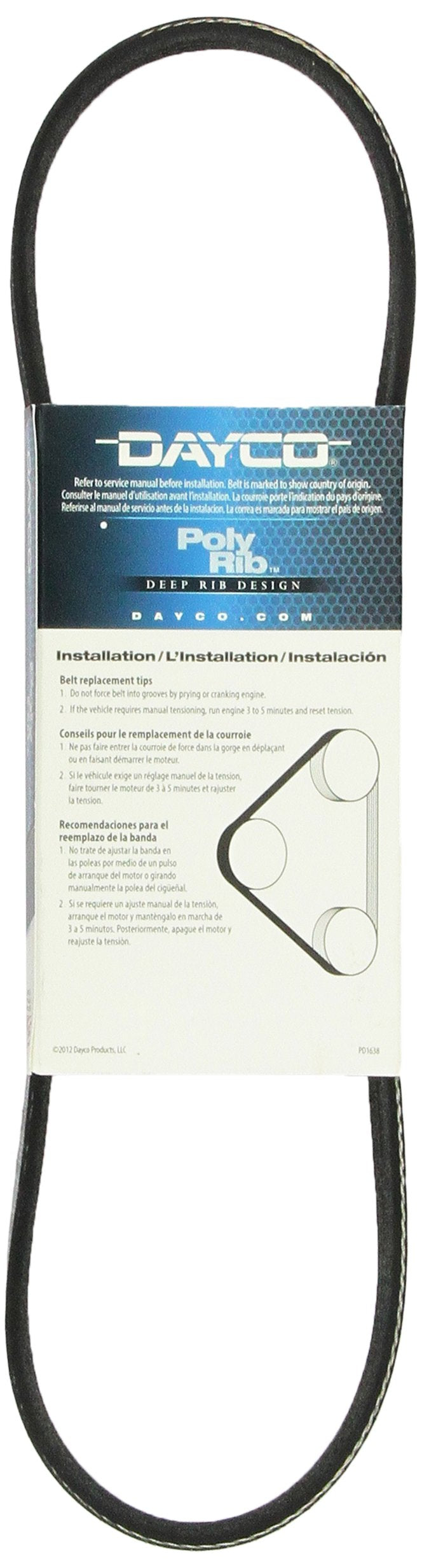 Dayco 5040305 Serpentine Belt , Black