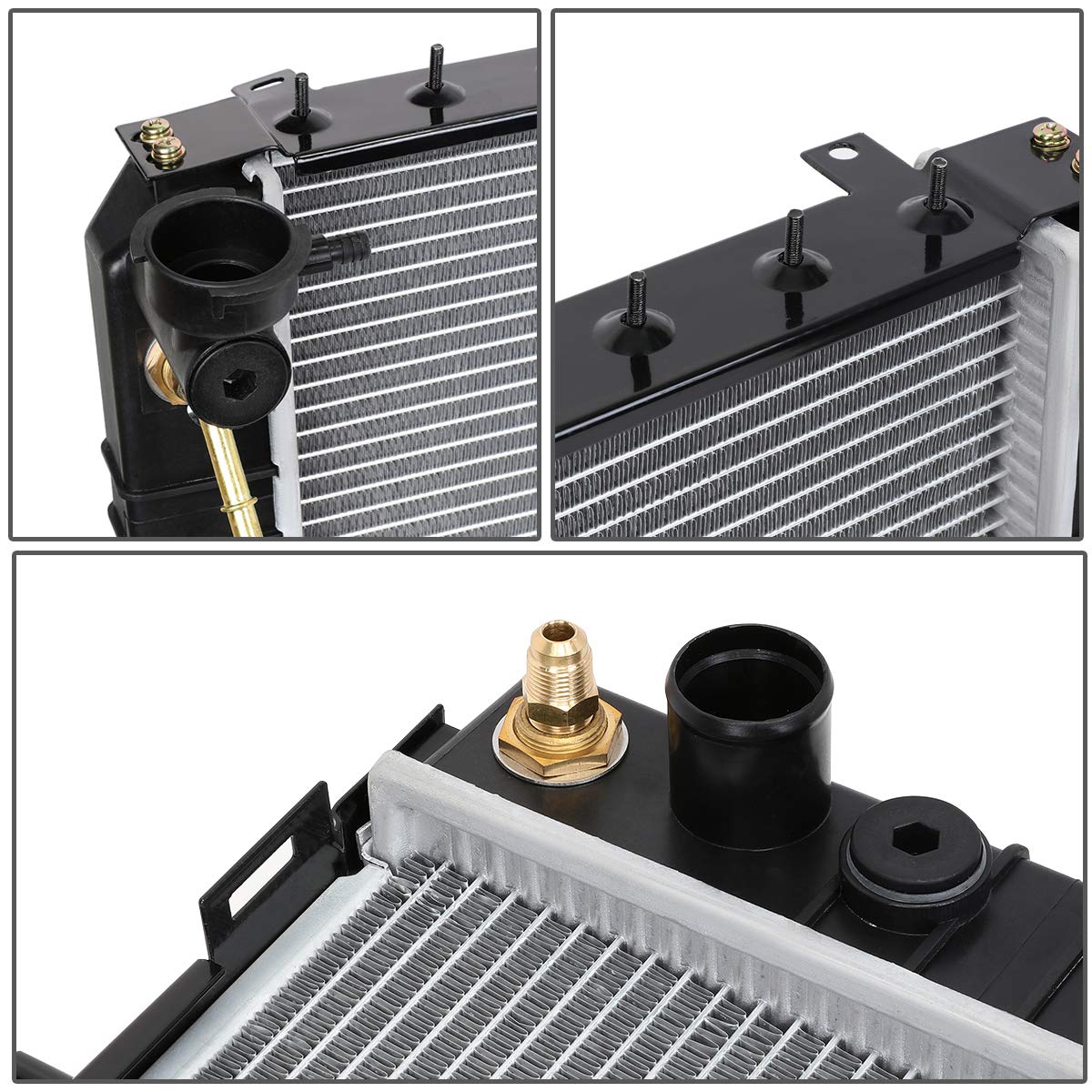 Dna Motoring Dpi 1193 1-Row Aluminum Core Radiator Compatible With 91-01 Cherokee/91-92 Comanche At, Cu1193 8011193 2671 5202813