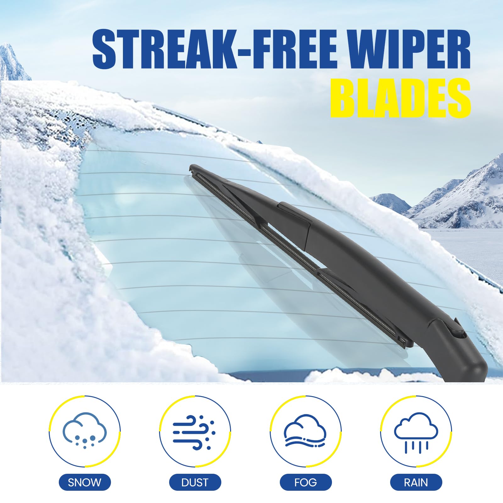 Gspscn 16'' Rear Wiper Blade,Original Replacement Back Windshield Wiper Blades For Ford Expedition 2016-2009 / For Lincoln Navig