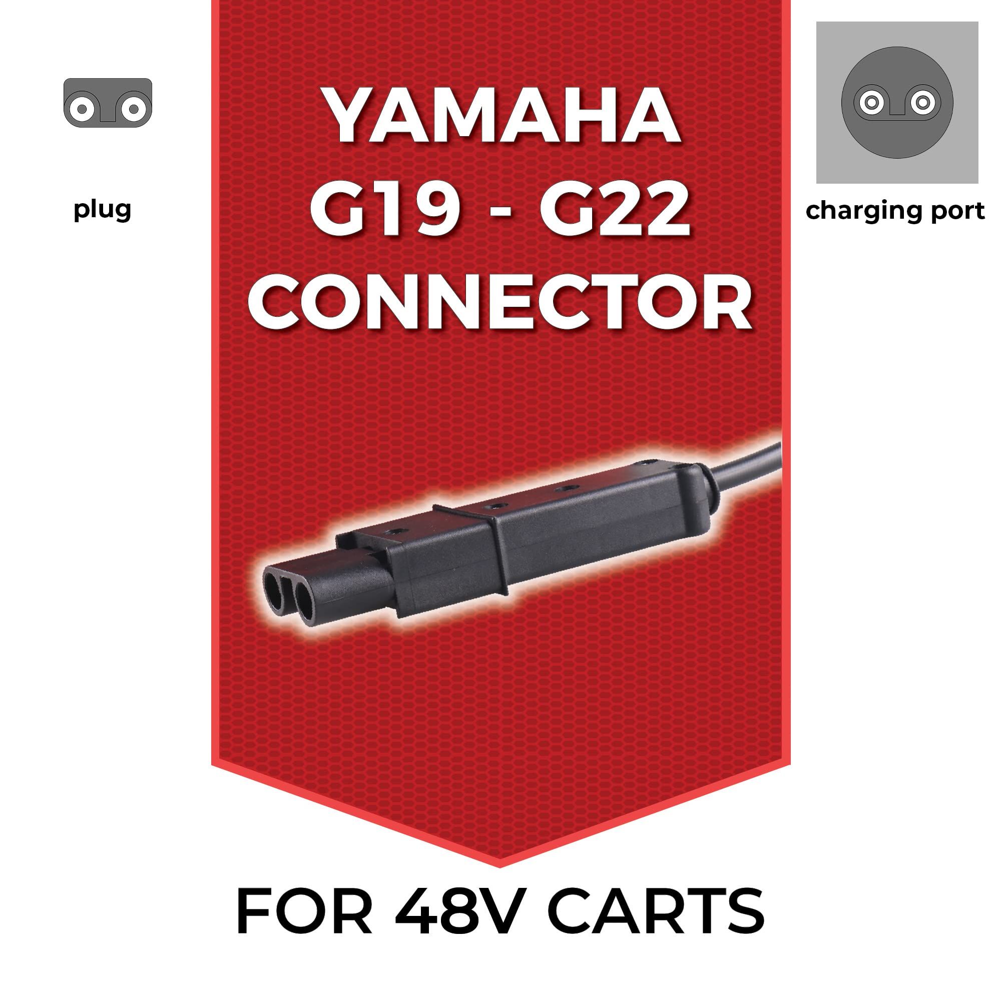 Form 48 Volt Golf Cart Battery Charger For Yamaha G19-G22-48V 15Amp Lead Acid