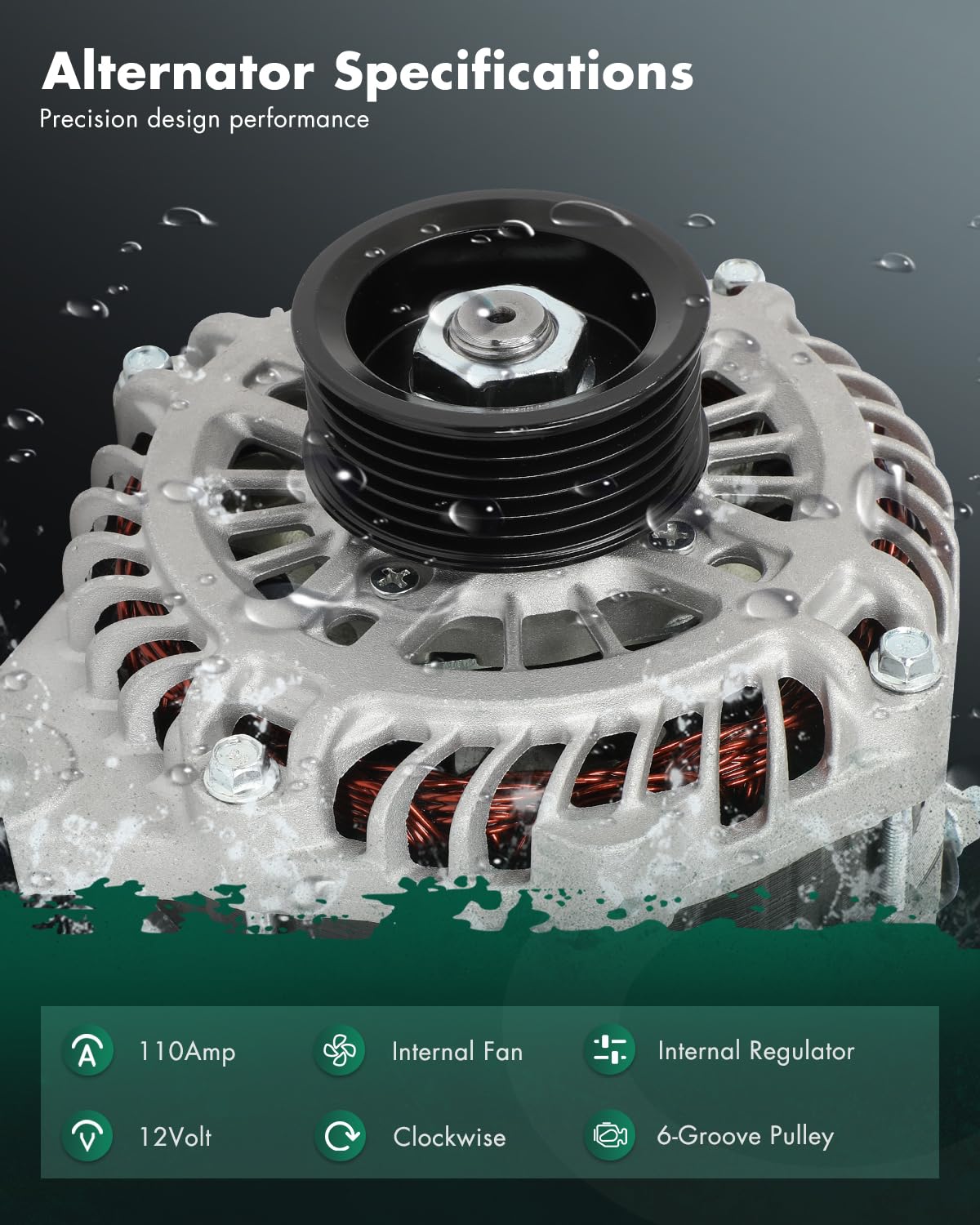 SCITOO Alternator for 11267 Alternators Fit for Mazda for 6 3.7L 2009-2013,for Mazda for CX-9 3.5L 2007,for Mazda for CX-9 3.7L