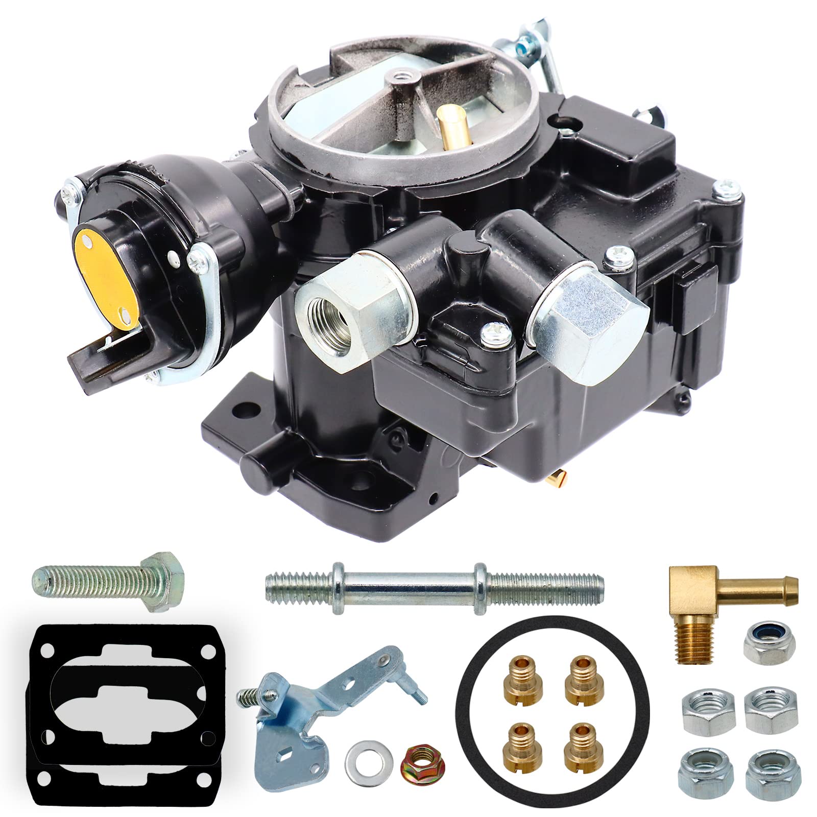 THUNDERMINGO Marine Carburetor for Mercruiser 2 Barrel 3.0L 4.3L 5.0L 5.7L with Electric Choke