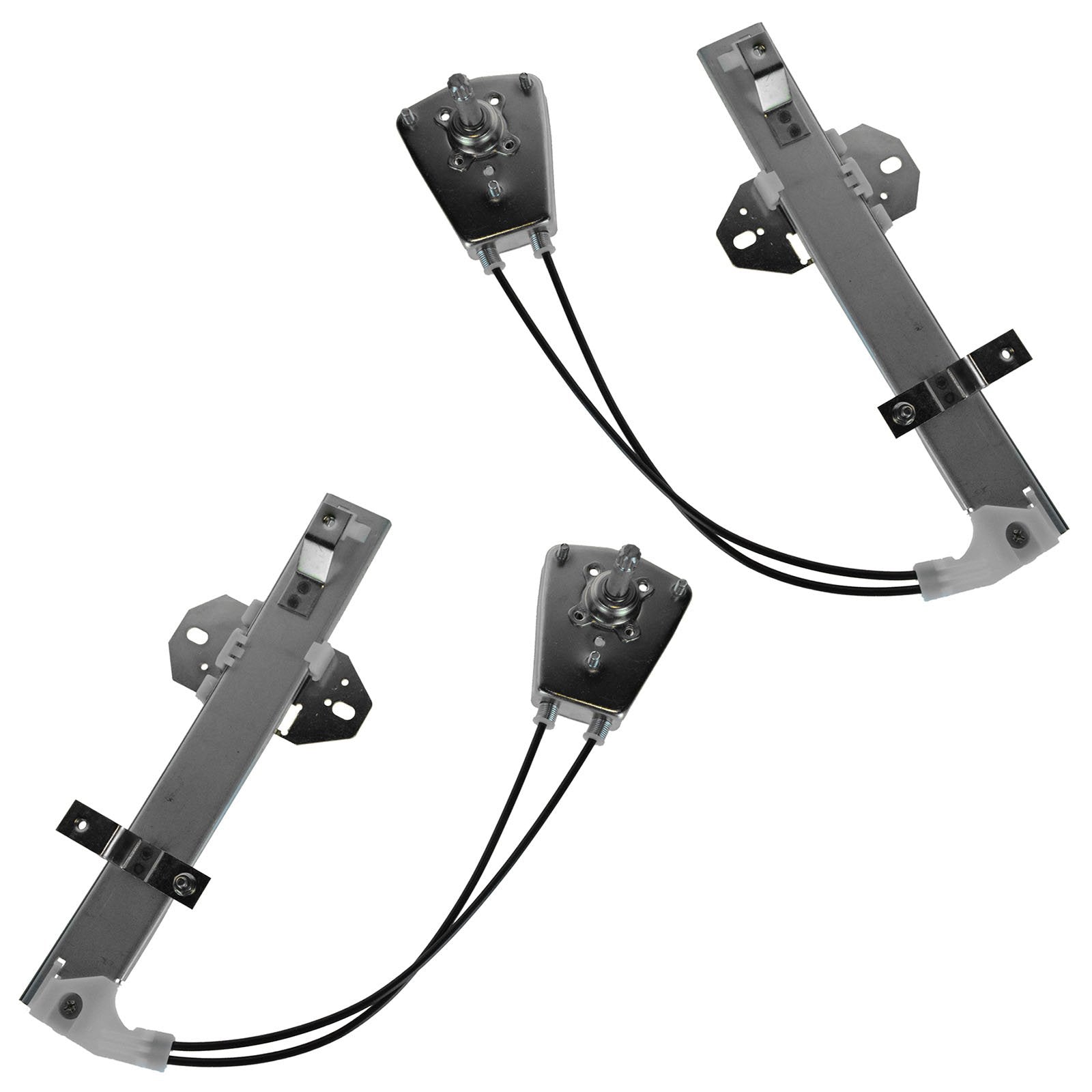 Trq Rear Manual Window Regulator Set Compatible With 1992-1995 Honda Civic