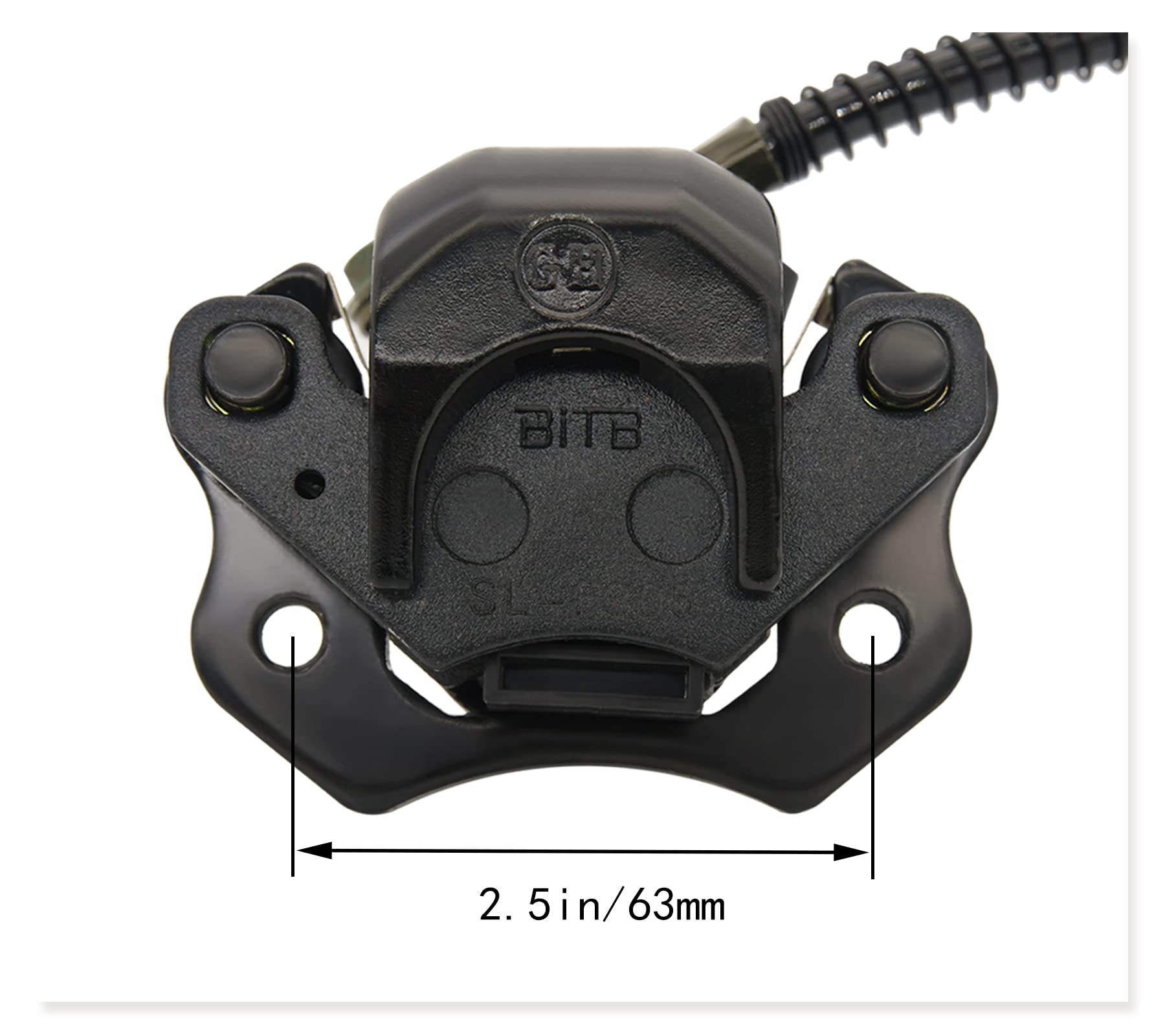 Rain King Rear Brake Master Cylinder Caliper Assembly For 50Cc 70Cc 90Cc 110Cc 125Cc Chinese Atv Quad Scooter Foot Rear Brake Assembly Compatible With Taotao Motorsports 4 Wheeler Atv Quad Scooter