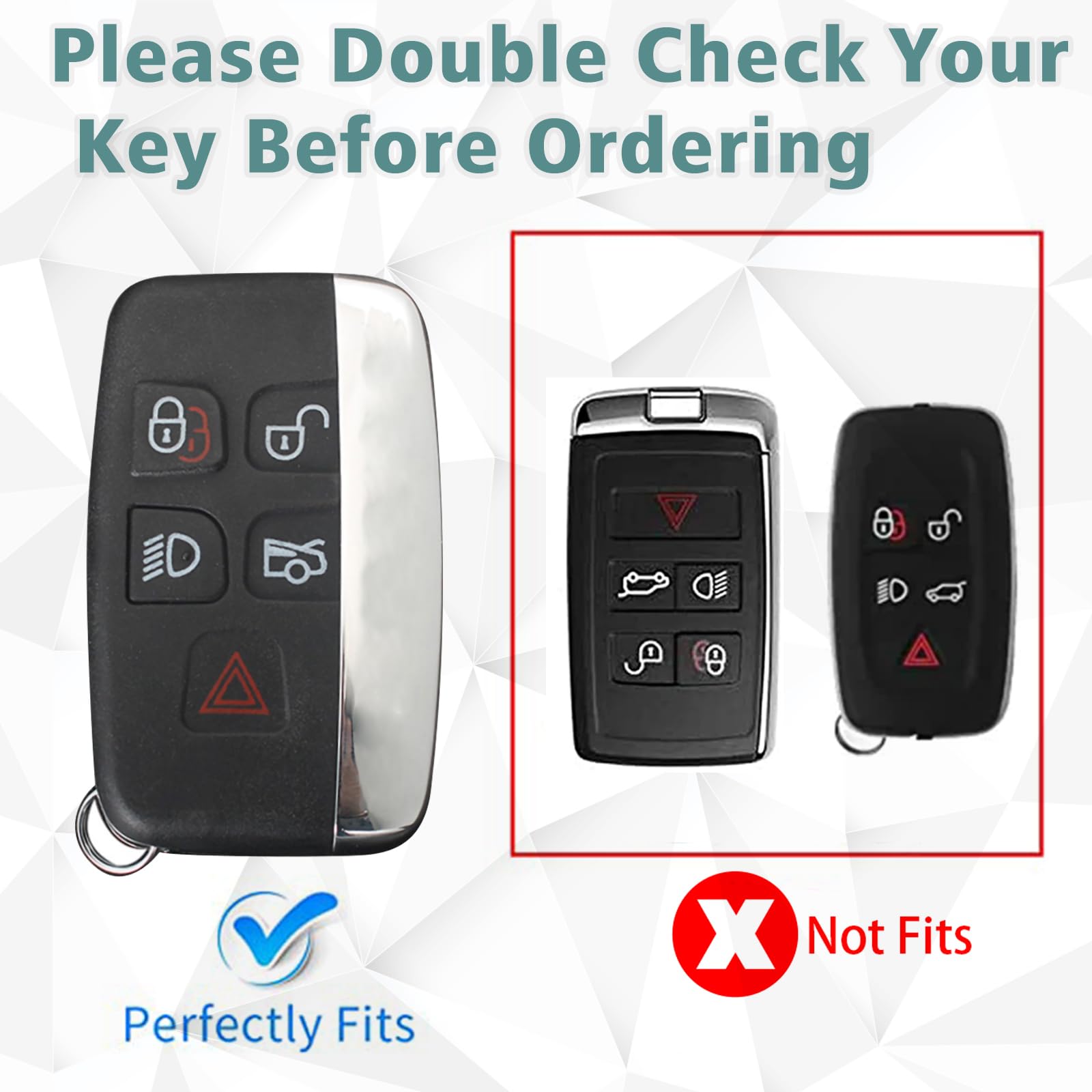 Keycov Key Fob Cover For Land Rover Accessories Keychain Keyshell Ring Case Compatible With Evoque Sport Velar Discovery Lr4 A9