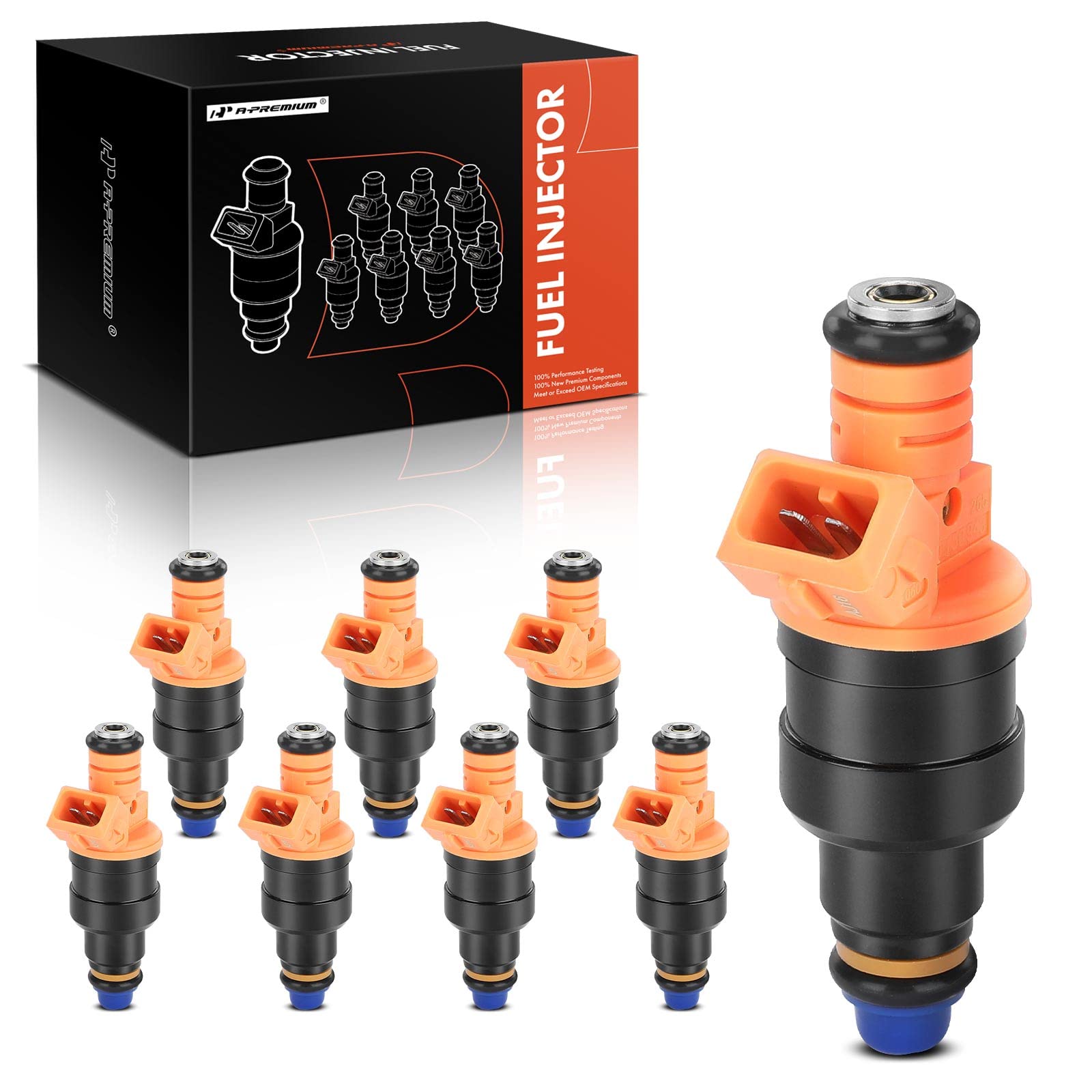A-Premium Set of 8 Fuel Injector - Compatible with Ford, Lincoln, Mercury Vehicles - 4.6L 5.0L 5.4L 5.8L - E150, E250, E350, F15