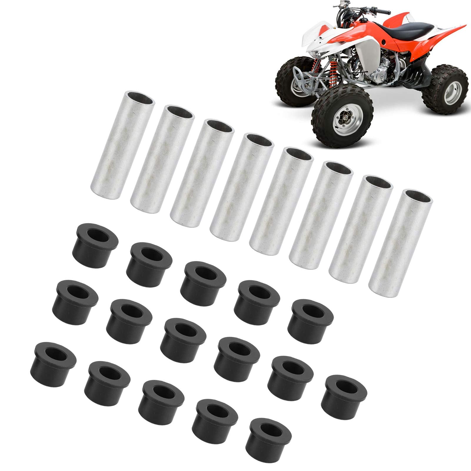 Aramox Chinese ATV A Arm Bushings, Control ATV Swing Arm Replace Bushings Kits Set Fit for Honda TRX400X/TRX400EX/TRX450R/Sportr