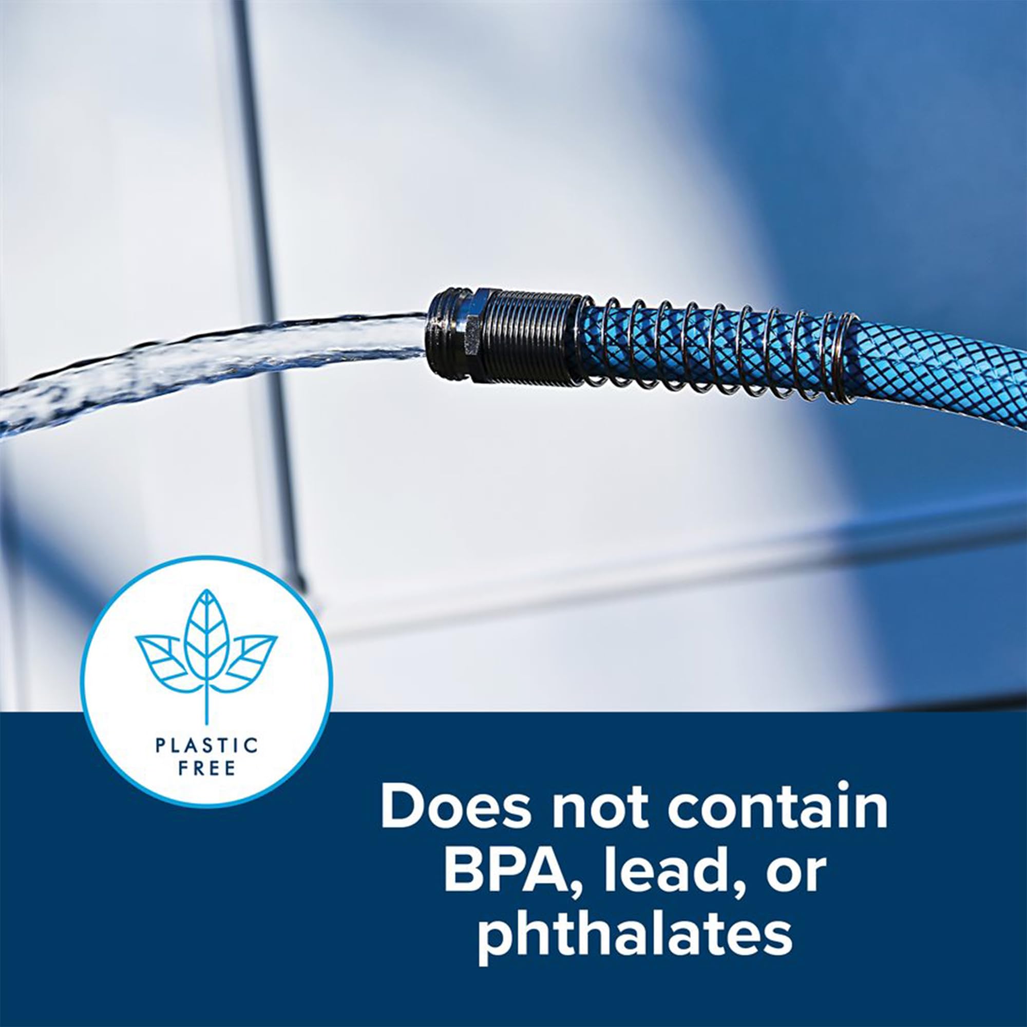 Camco TastePURE No-Kink Heavy-Duty PVC 25' Premium Reinforced Outdoor Drinking Water Hose for Camping, RVs, Boats, and Gardening, Blue