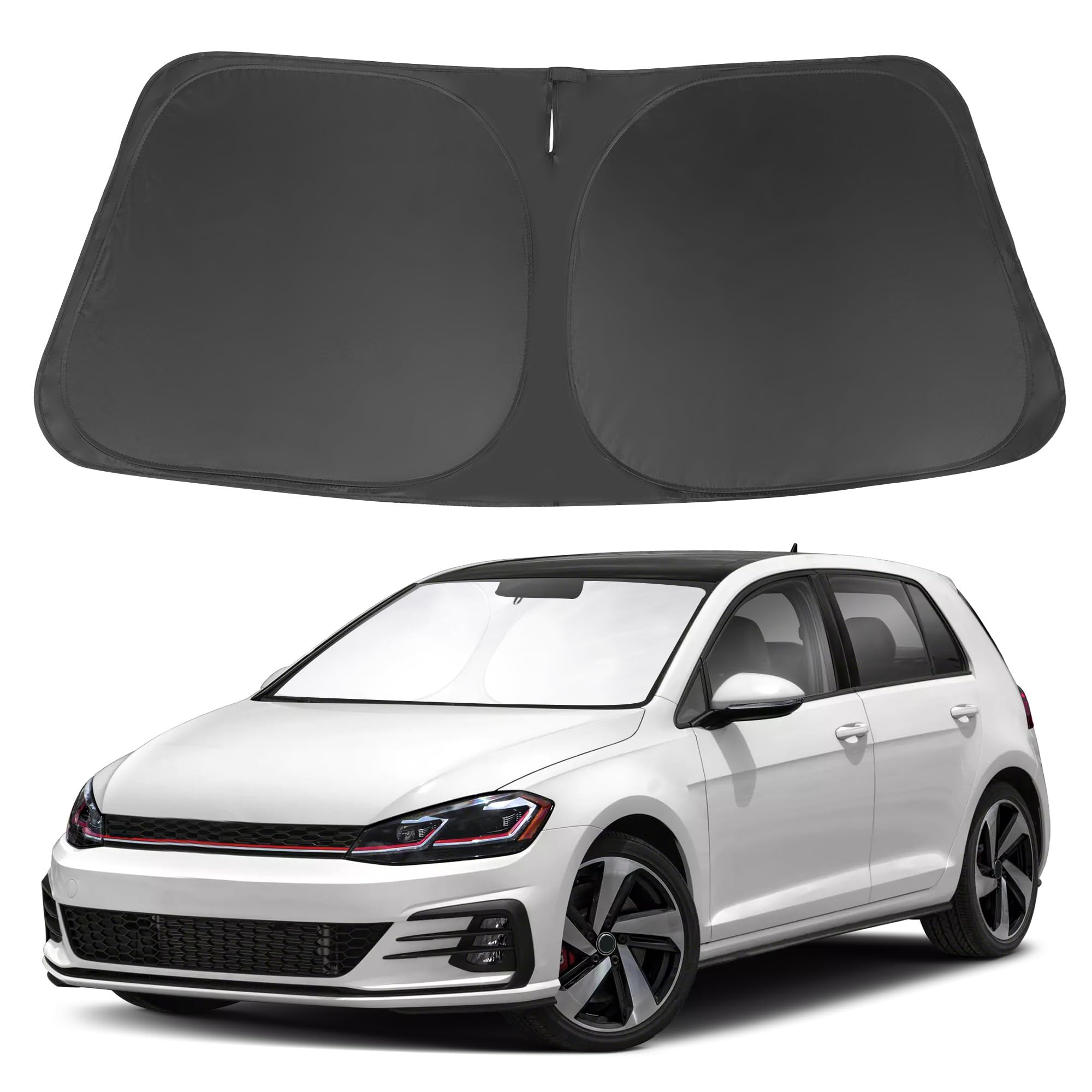 Windshield Sunsshade Compatible With 2015-2021 Volkswagen Golf Gti E-Golf Vw Golf R 4 Door Hatchback Accessories Sunshade Sun Vi